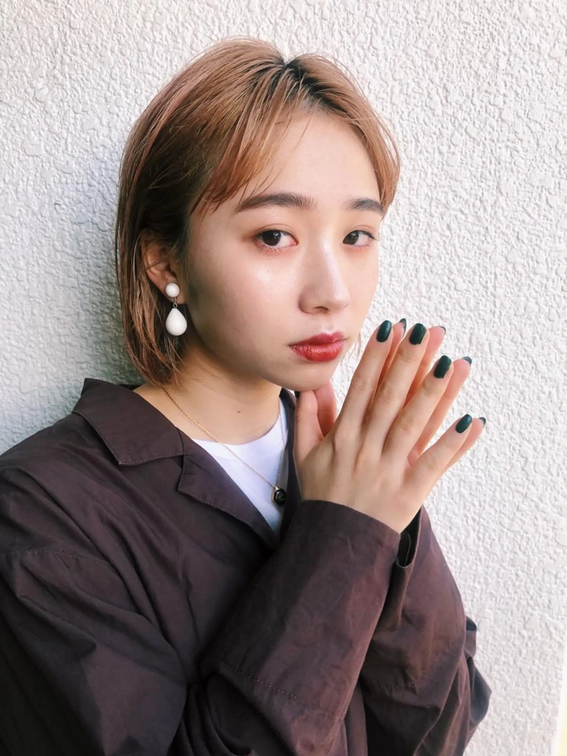 ショート カラー パーマ/レイヤー 岩山丈一郎のヘアスタイル