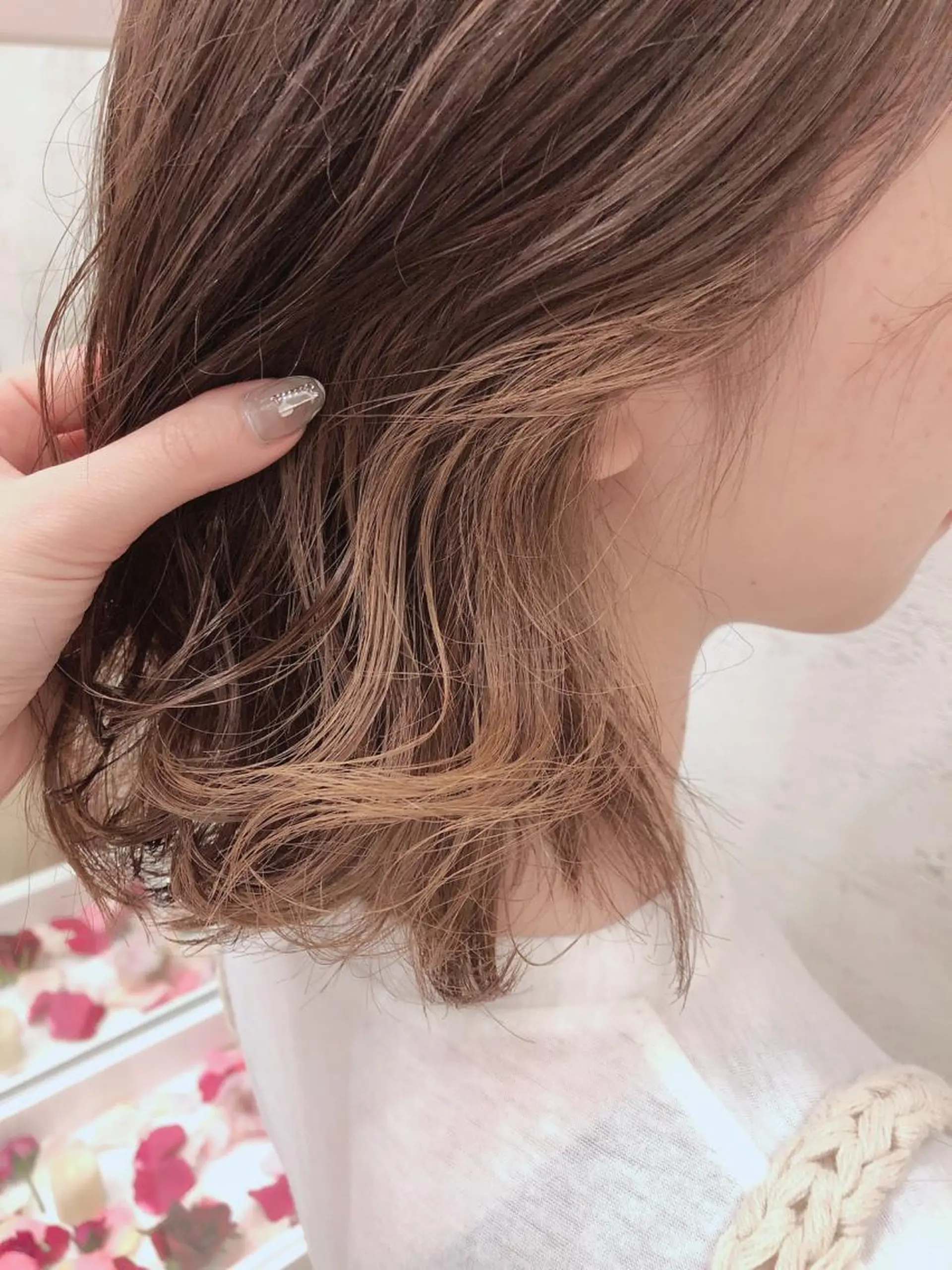 ミディアム カット ヘアカラー 代表山口ひな 髪質改善のプロのヘアスタイル