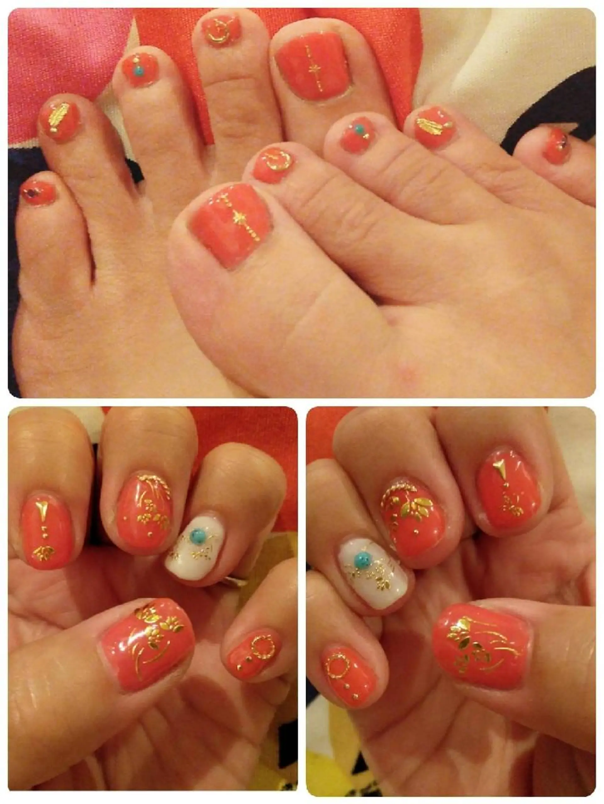 ネイル オレンジ nailsalon petitemodeのネイルデザイン