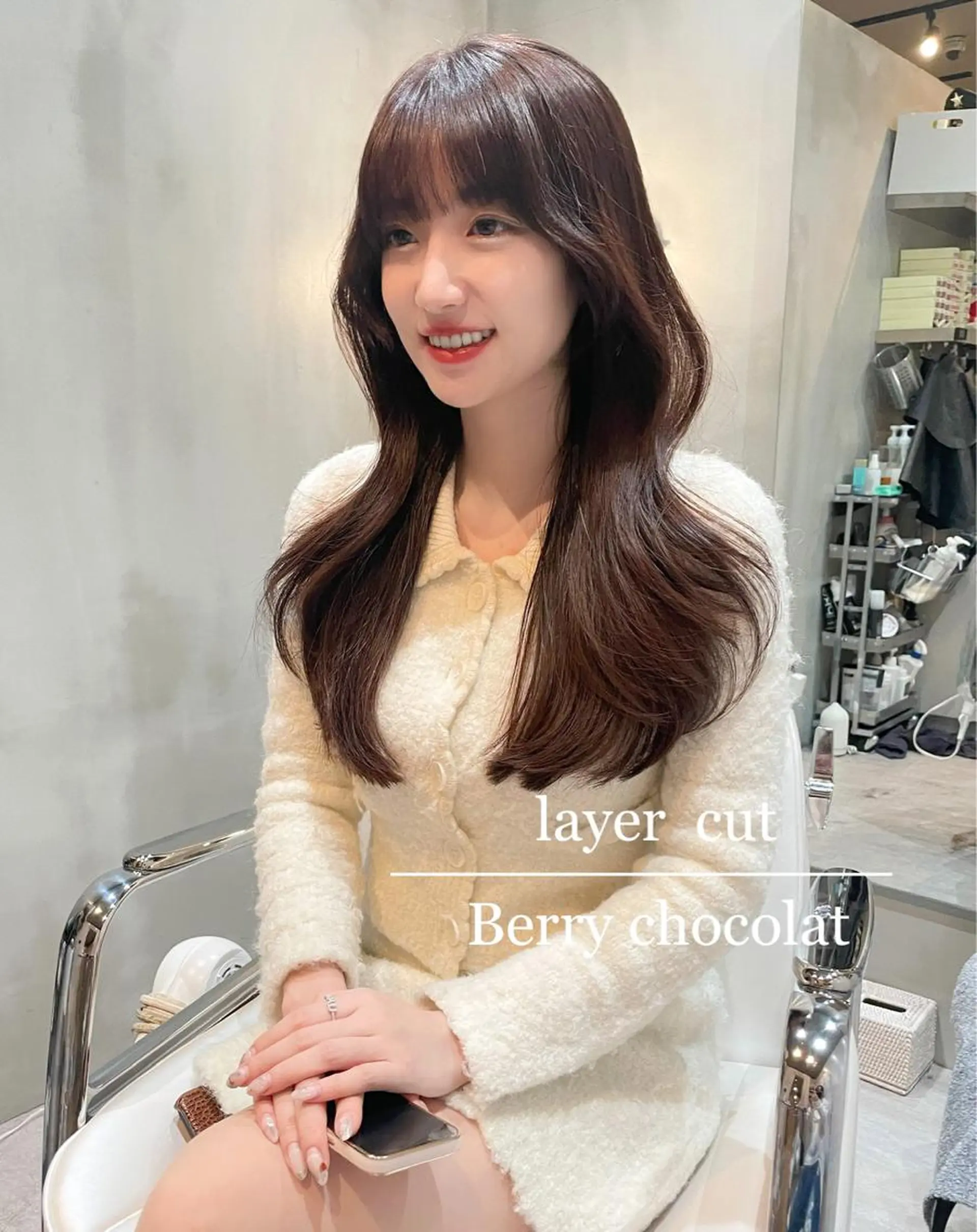 ロング ロングレイヤー 韓国風ヘア レイヤーカット ロング ヘアカラー トリートメント LOMA🇰🇷 銀座クボタのヘアスタイル