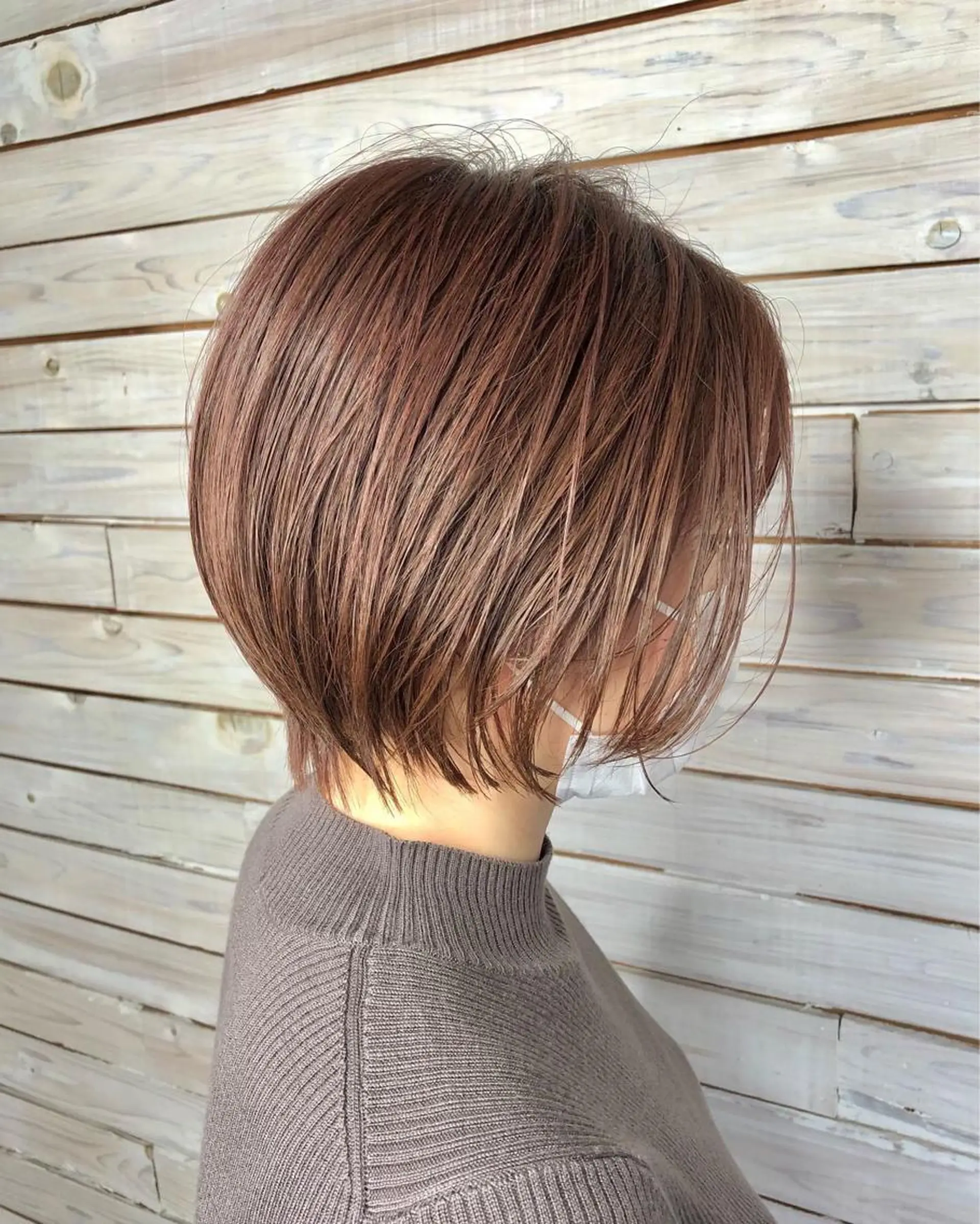 ショート カラー ベージュカラー ピンクカラー ピンクベージュ ✨大人美人ショート✨ 店長　藤井一輝のヘアスタイル