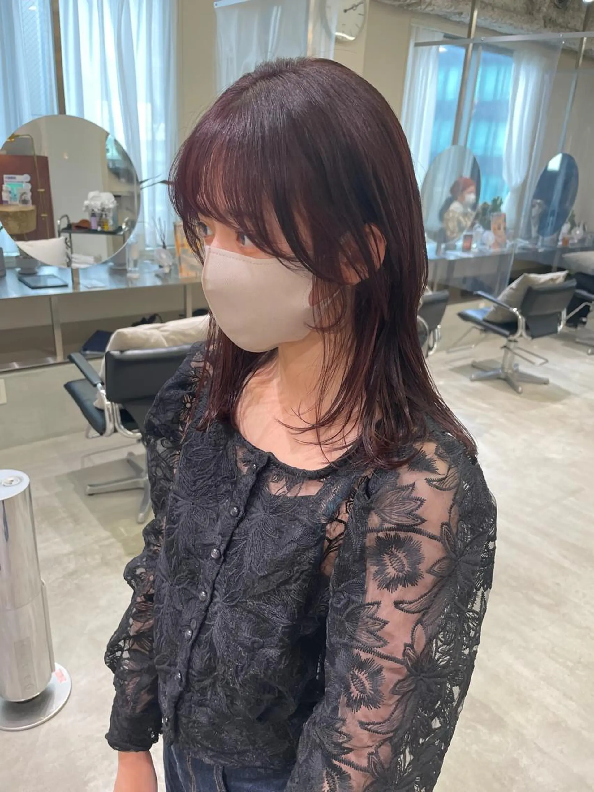 ミディアム カラー ピンクカラー elena byartefice所属・安達 萌花のヘアスタイル