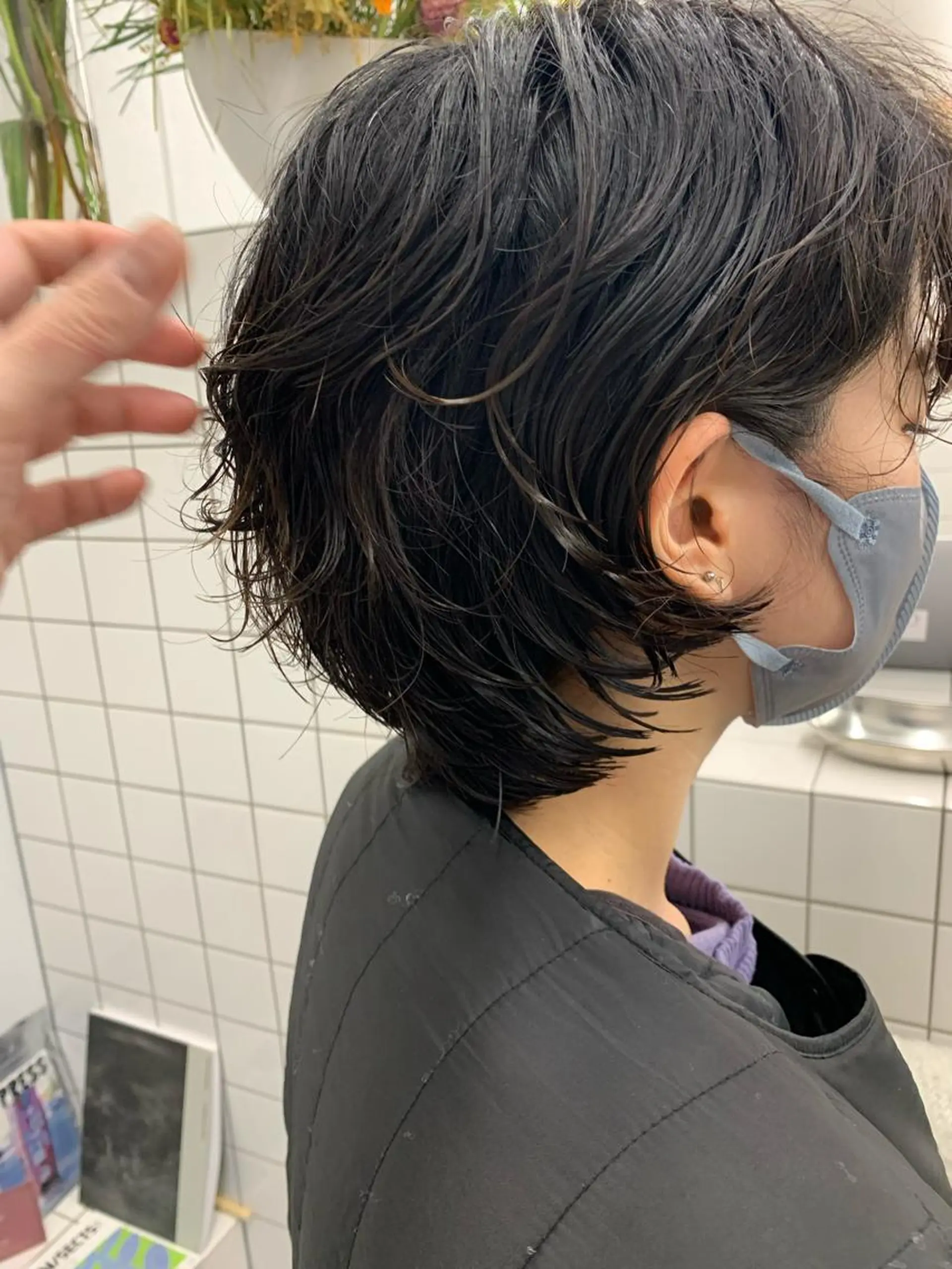 ショート パーマ 伸ばしかけ ショートヘア カット パーマ トリートメント パーマ/ボブ/ 神戸/豊浦翔太のヘアスタイル