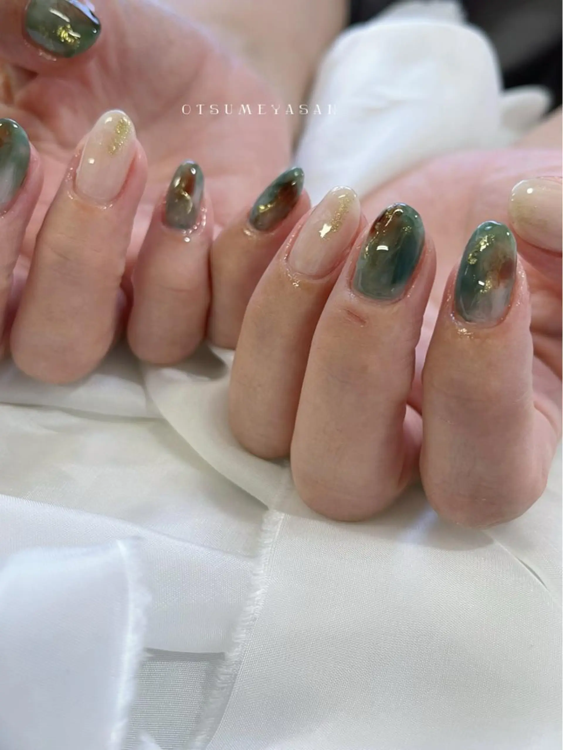 ネイル ジェルネイル 韓国ネイル マグネットネイル ミラーネイル ニュアンスネイル otsumeyasan所属・わたなべ ちかのネイルデザイン