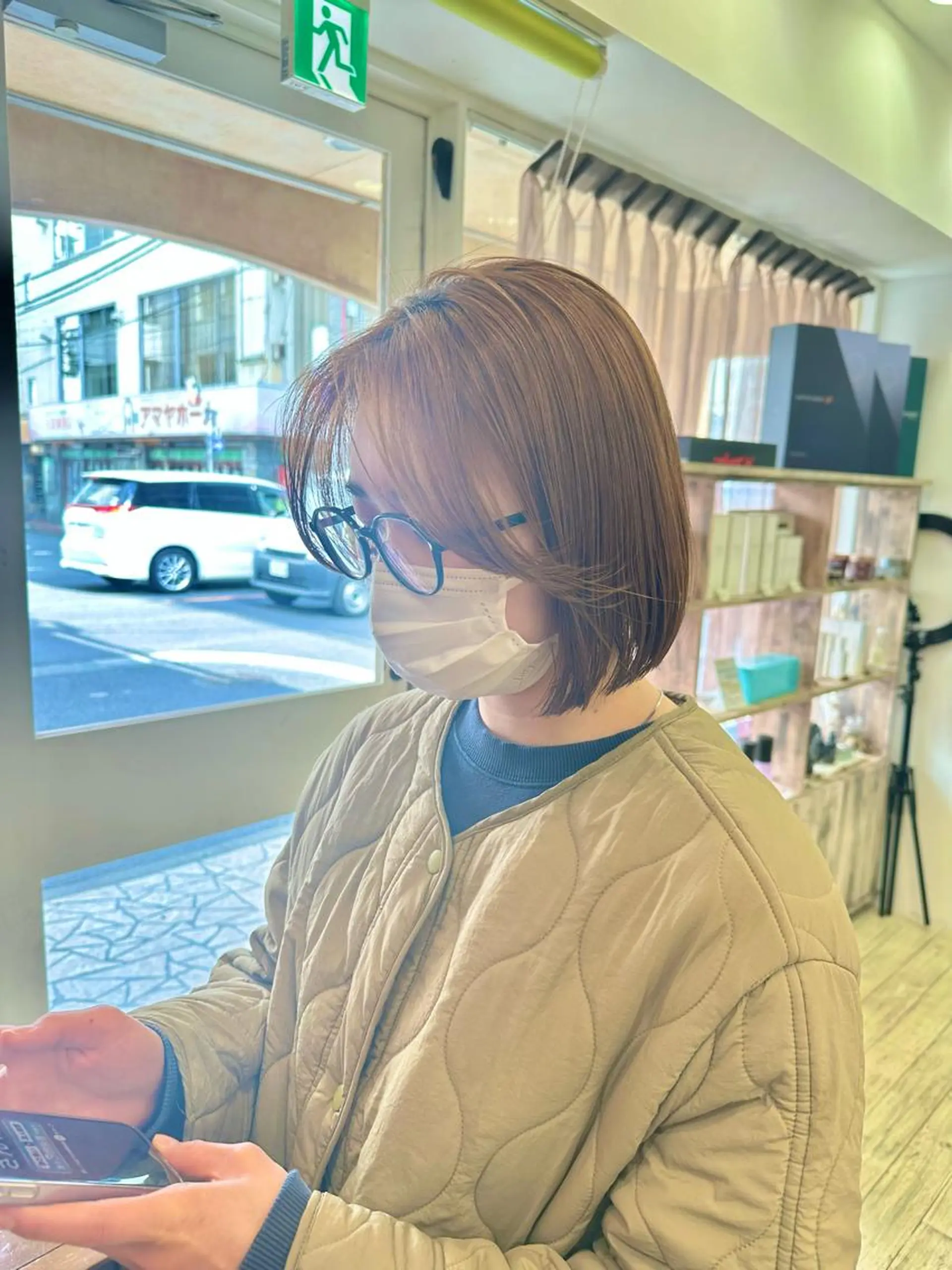 ショート ボブ ＼脱・うねり& 広がり／gite菊のヘアスタイル