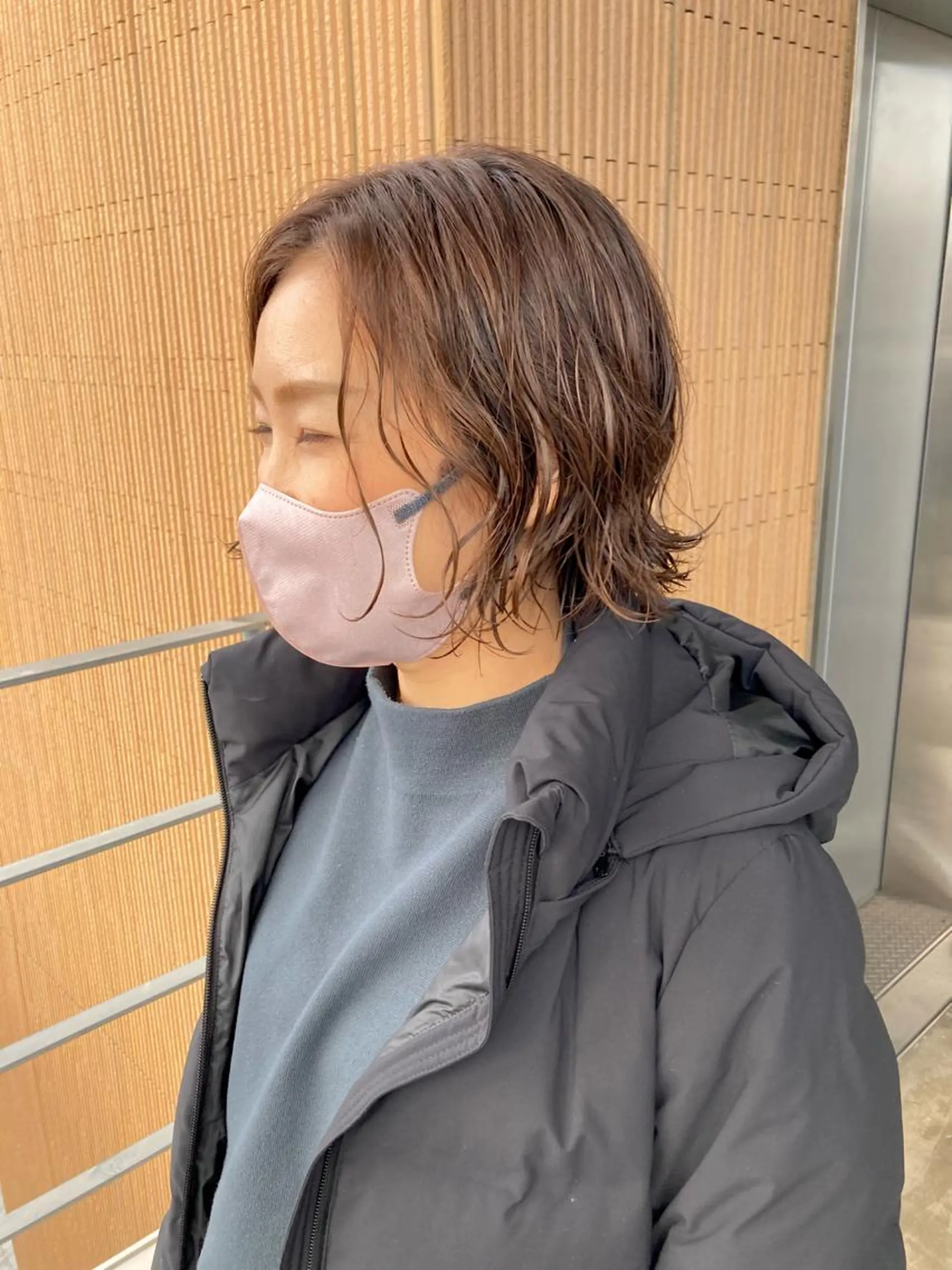 ミディアム パーマ Izumi所属・ヨシアキ/パーマ/ ウルフ/ボブ/メンズのヘアスタイル