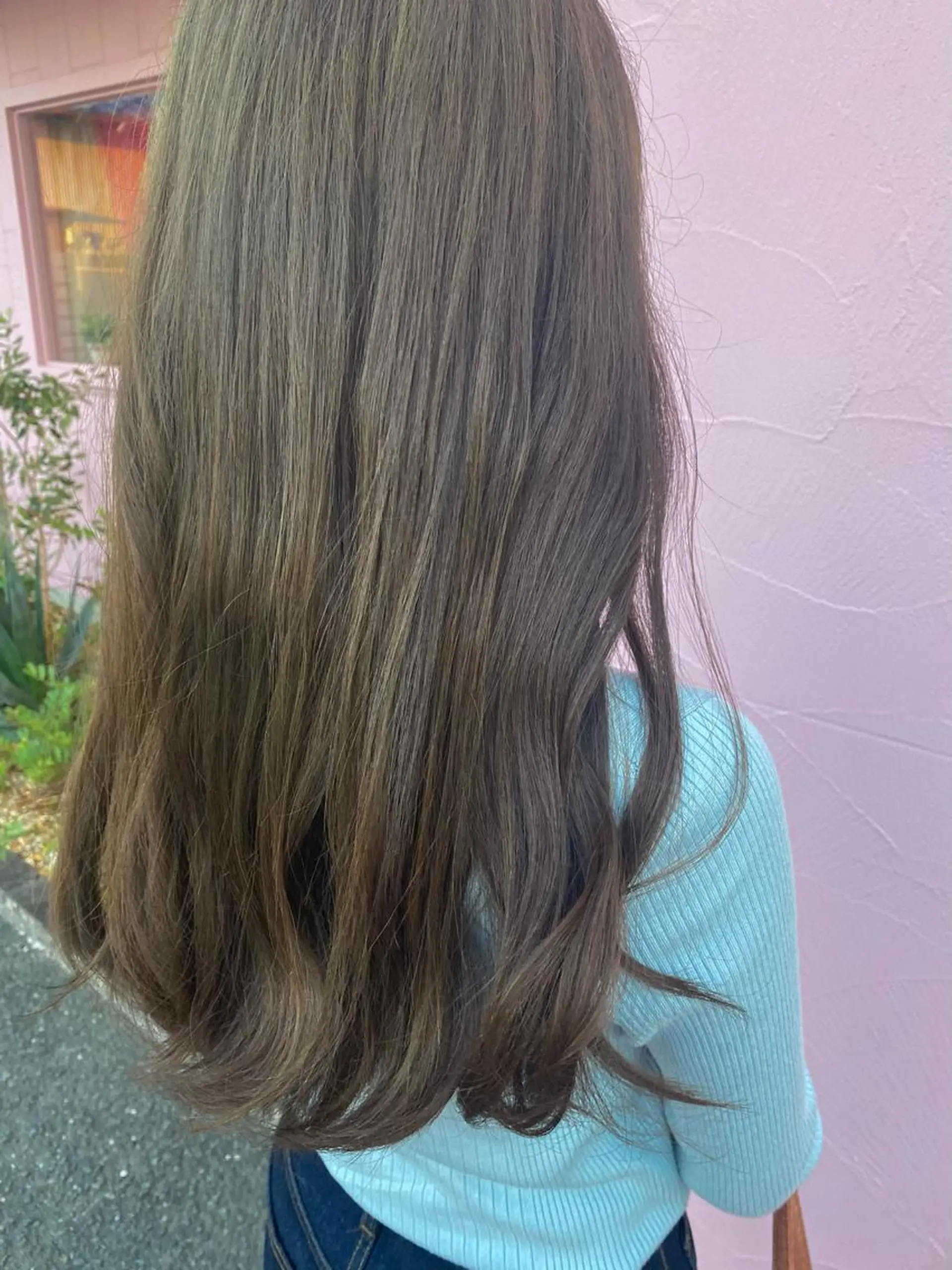 ロング カラー アッシュ 黒髪 ブリーチ ブルーカラー ブルーブラック 🌿寄り添い型美容師 🌿yuiのヘアスタイル