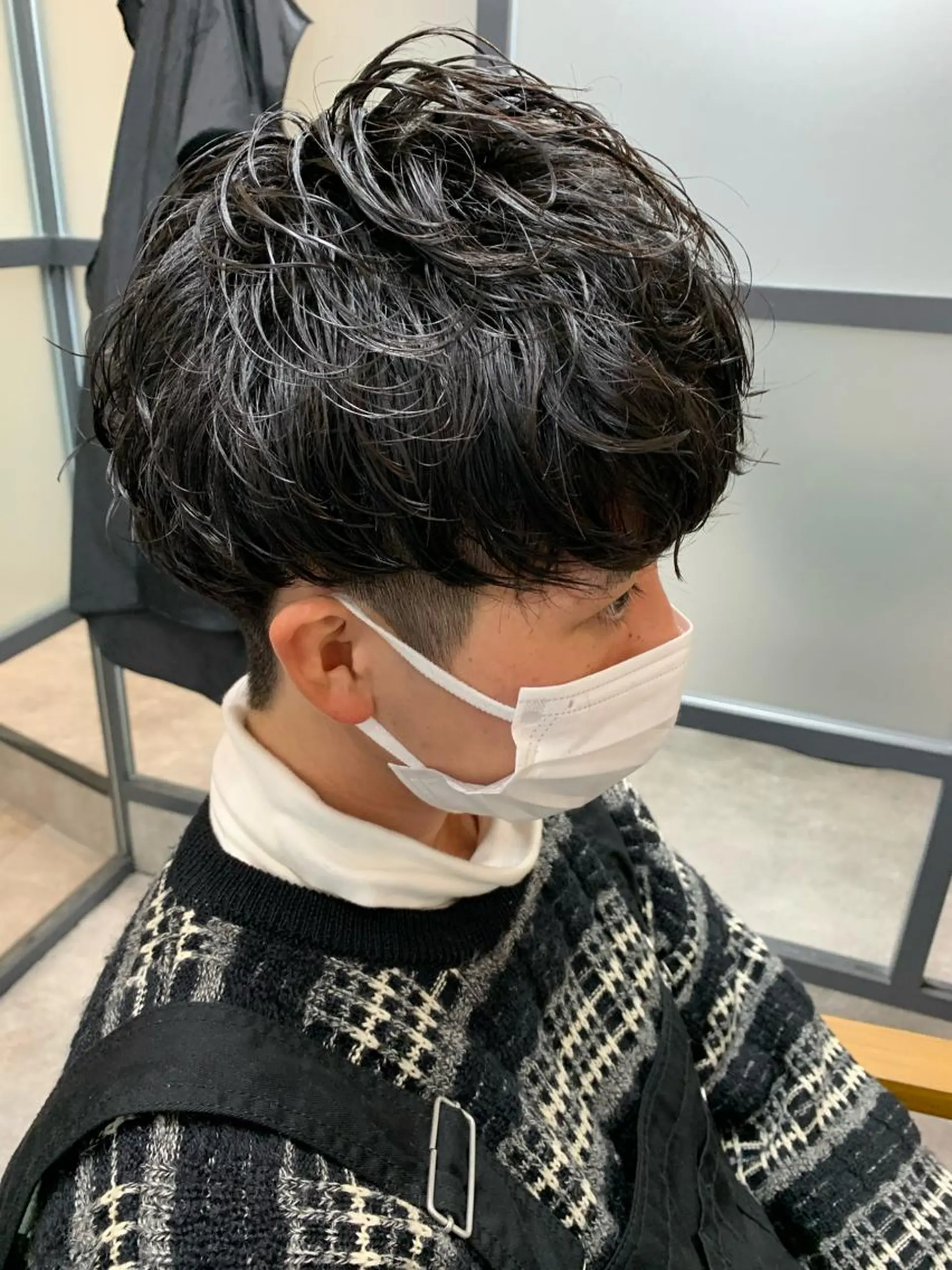 ショート パーマ メンズ カット パーマ 【S.BROOM】 店長　西川徹のヘアスタイル