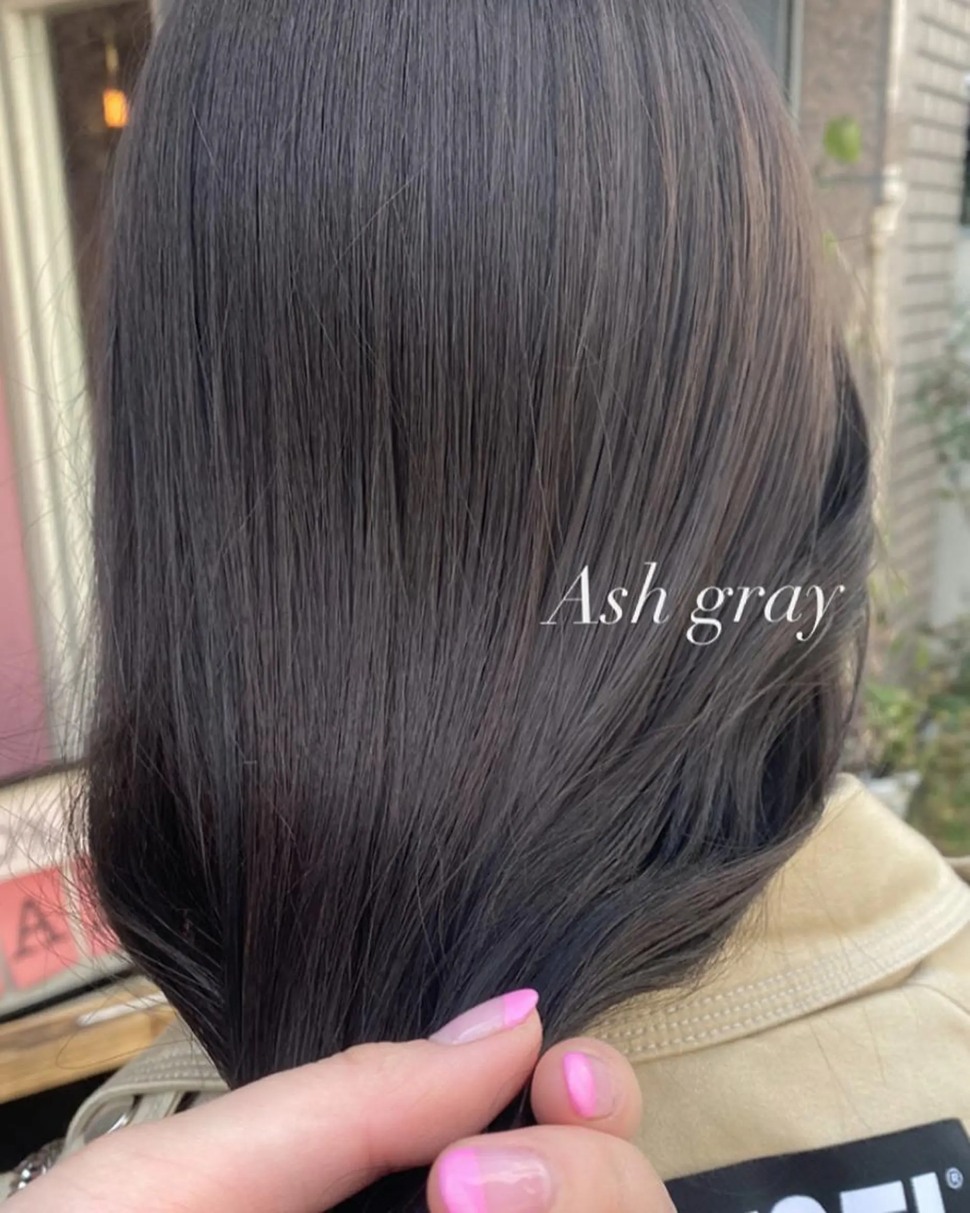 セミロング カラー ヘアカラー ヤスザトアヤノ ／レイヤー／オリーブのヘアスタイル