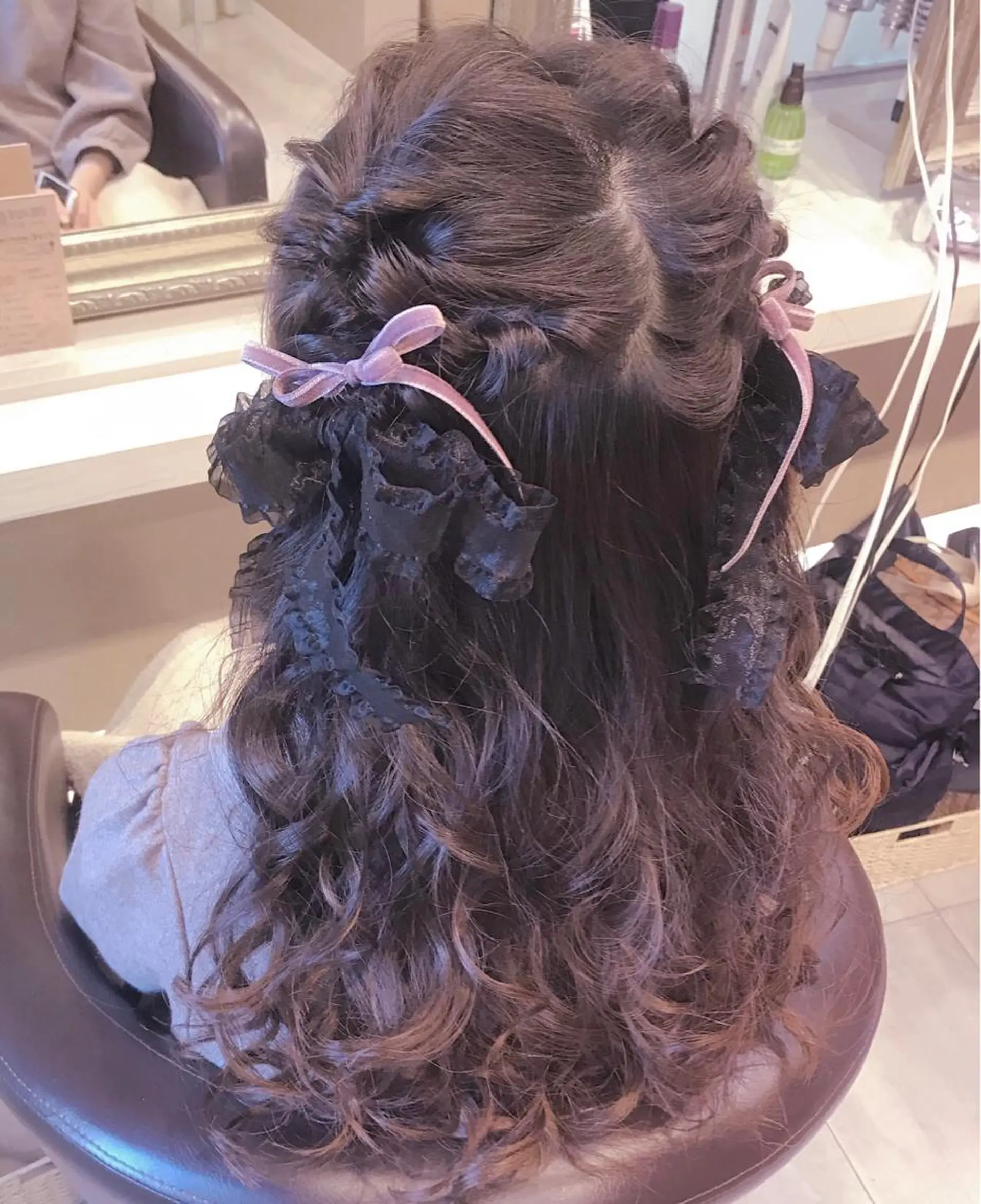 セミロング ヘアアレンジ ヘアセット Aries🫧 missa𓂃🤍のヘアスタイル