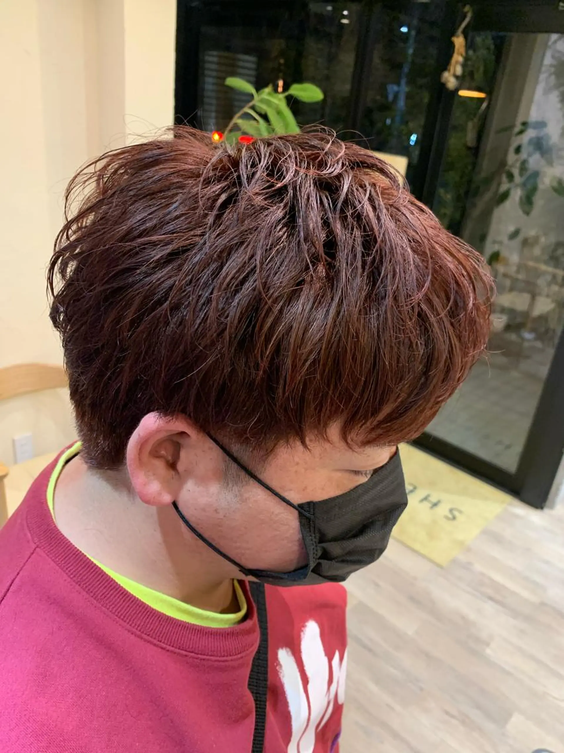 ショート カラー メンズ レッドカラー カット Hair Design Room  SHEEFT所属・【豊橋メンズ特化】 SHEEFTタイガのヘアスタイル