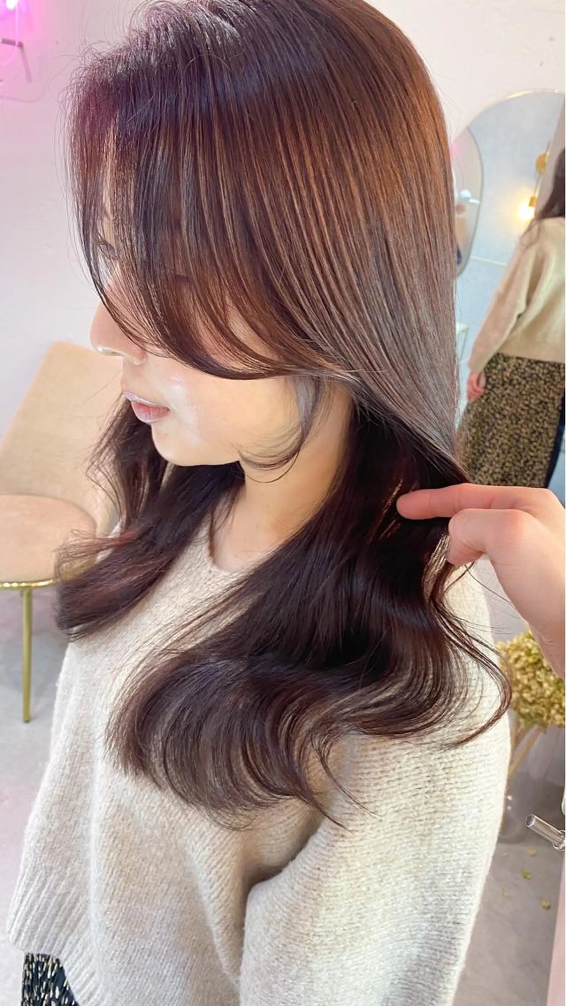 ミディアム ヘアセット 新宿/韓国レイヤー/ 顔周りカット松本美晴のヘアスタイル