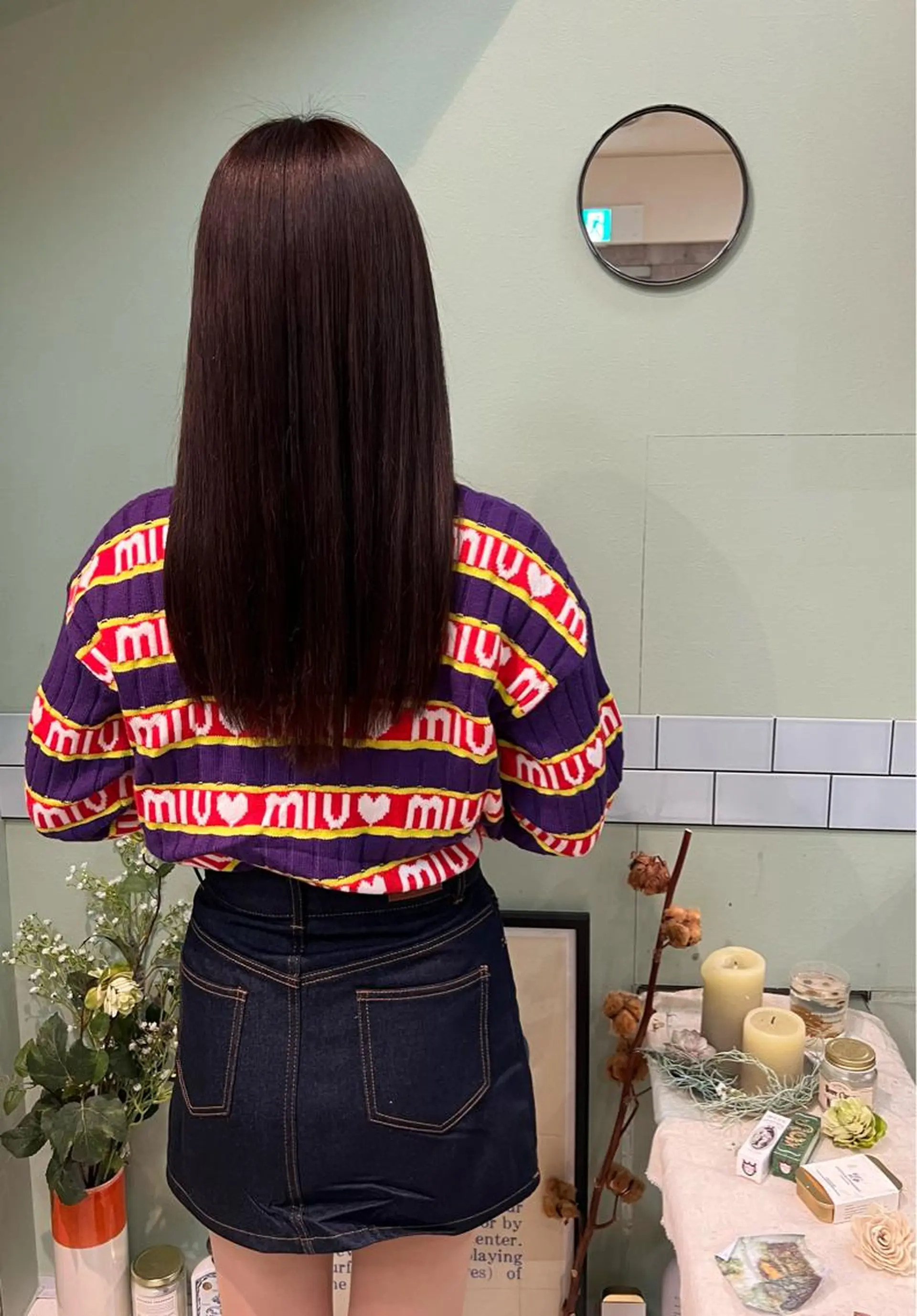 ロング カラー ブラウンカラー ココアブラウン 顔周りレイヤー カット❄️石川瑠青のヘアスタイル