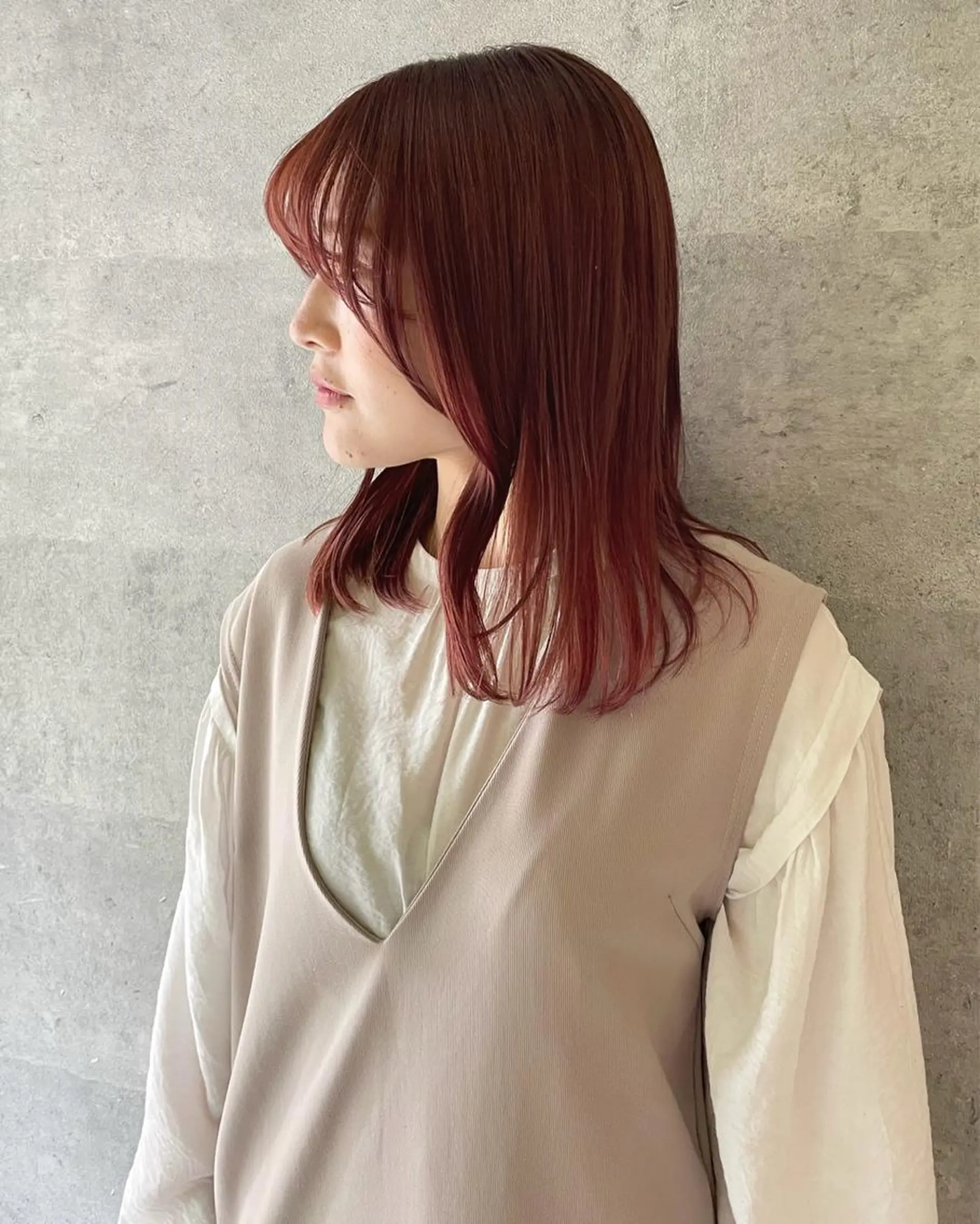 セミロング be.Perch所属・シモウラ アオイのヘアスタイル