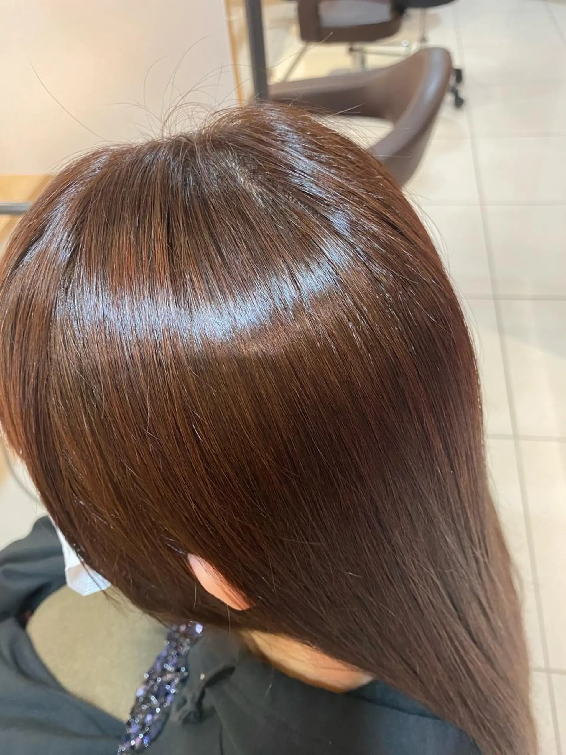 ロング カラー ミルクティーベージュ 暖色カラー/池田麻帆のヘアスタイル