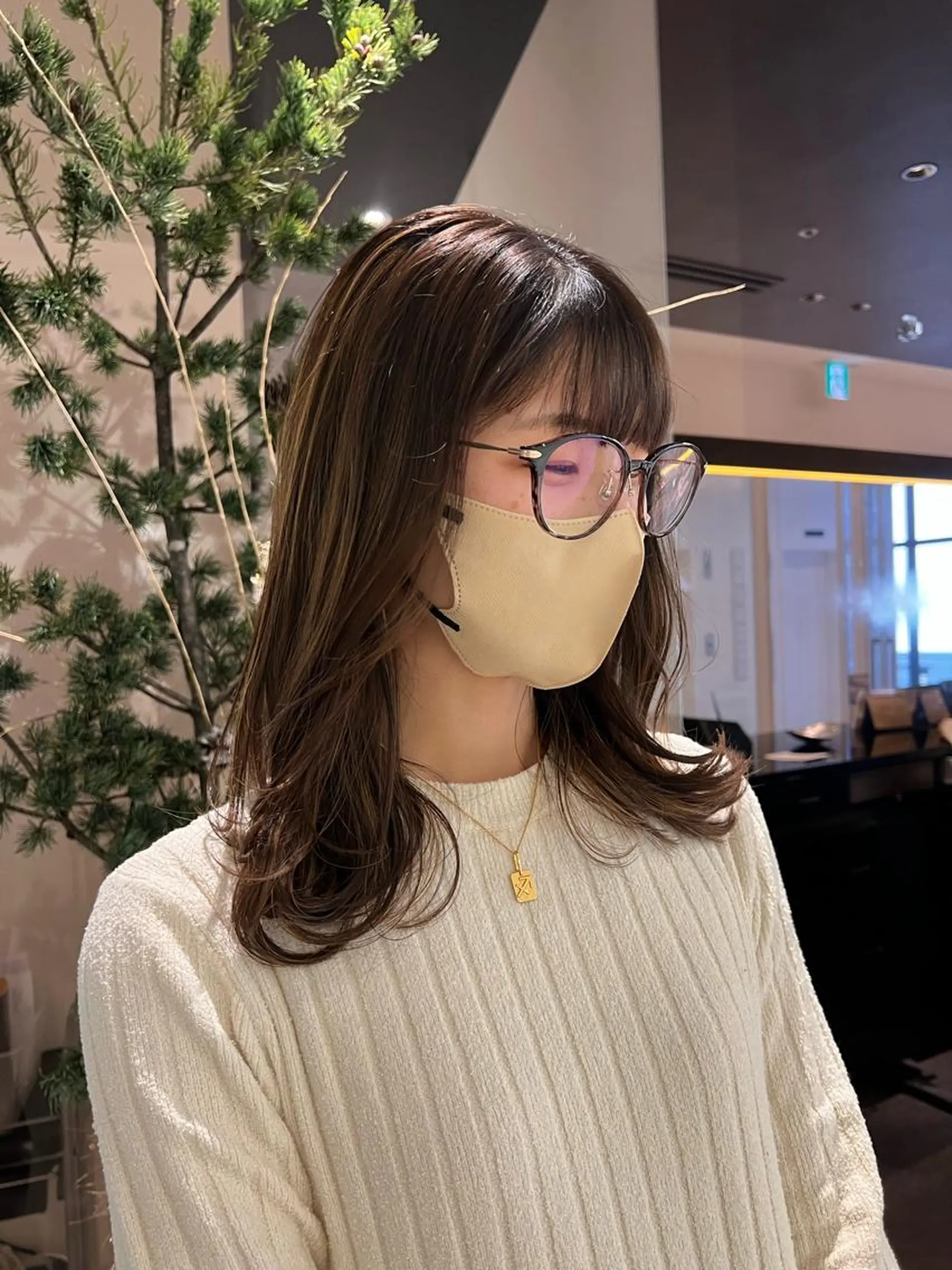 セミロング カラー 💎K-two名古屋 安田ちづる💎のヘアスタイル