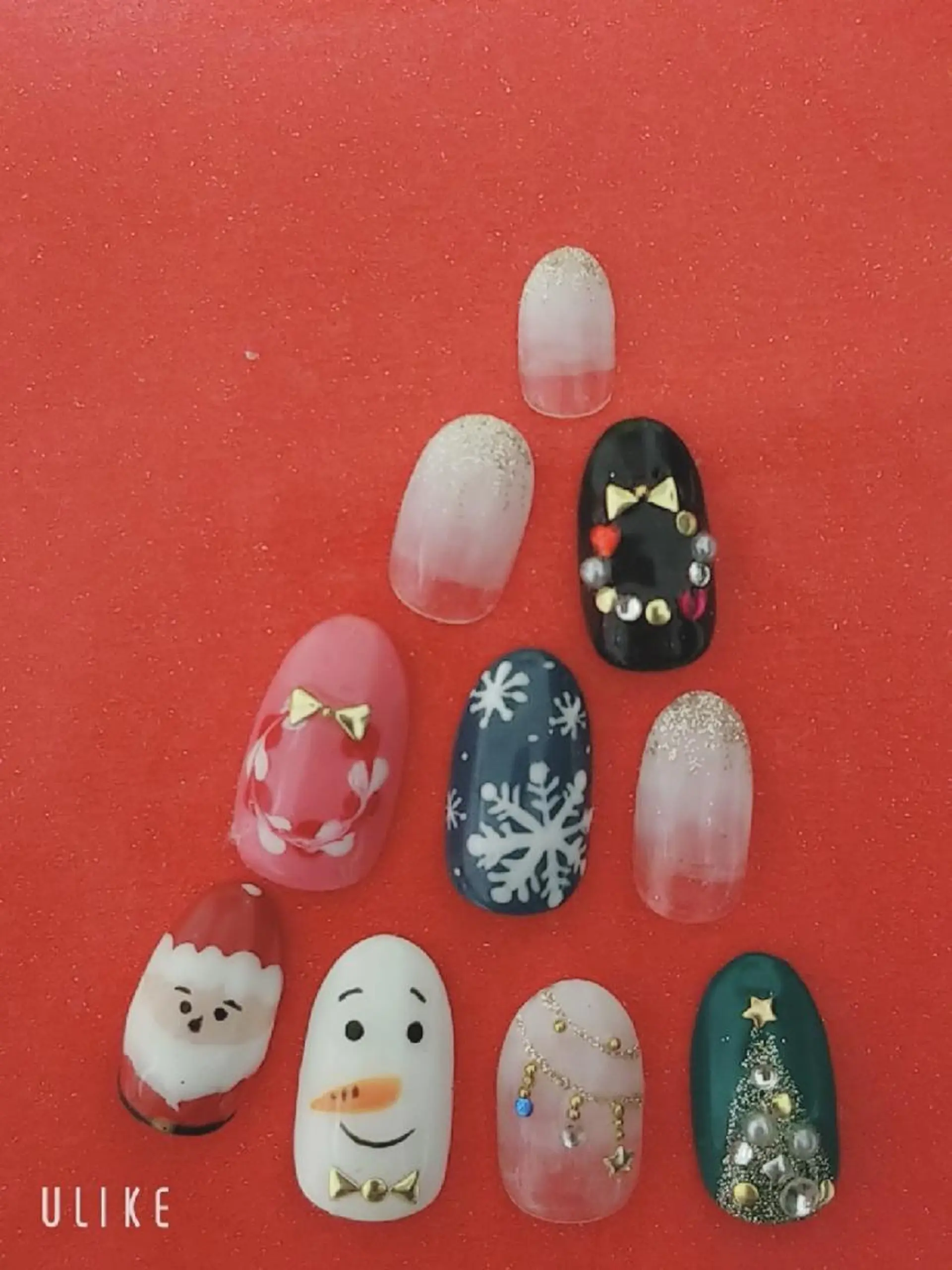 ネイル アートネイル 冬ネイル クリスマス Nailsalon G.S.F Hisaのネイルデザイン