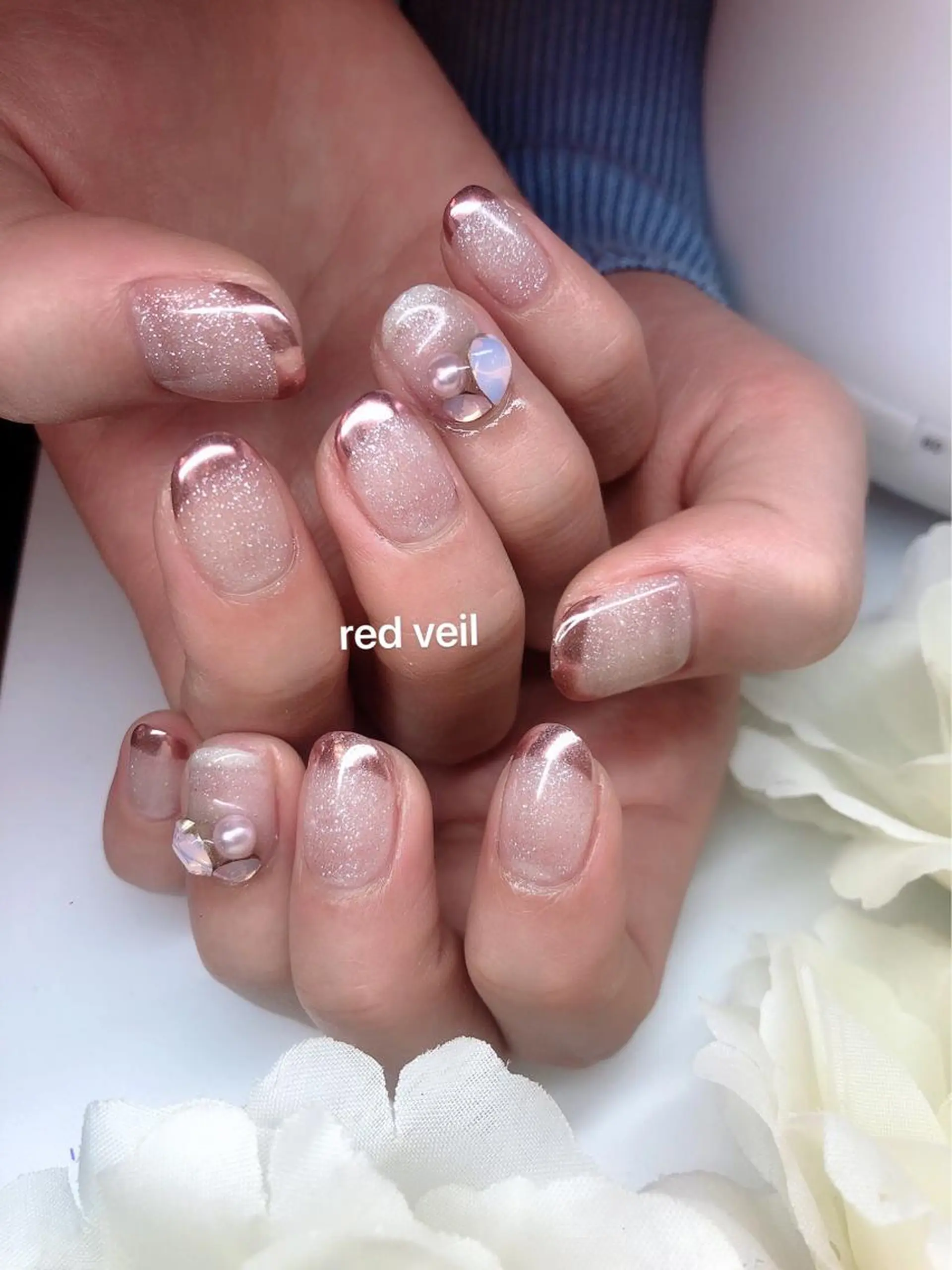 ミディアム ネイル 長さ出し専門 nynaのネイルデザイン