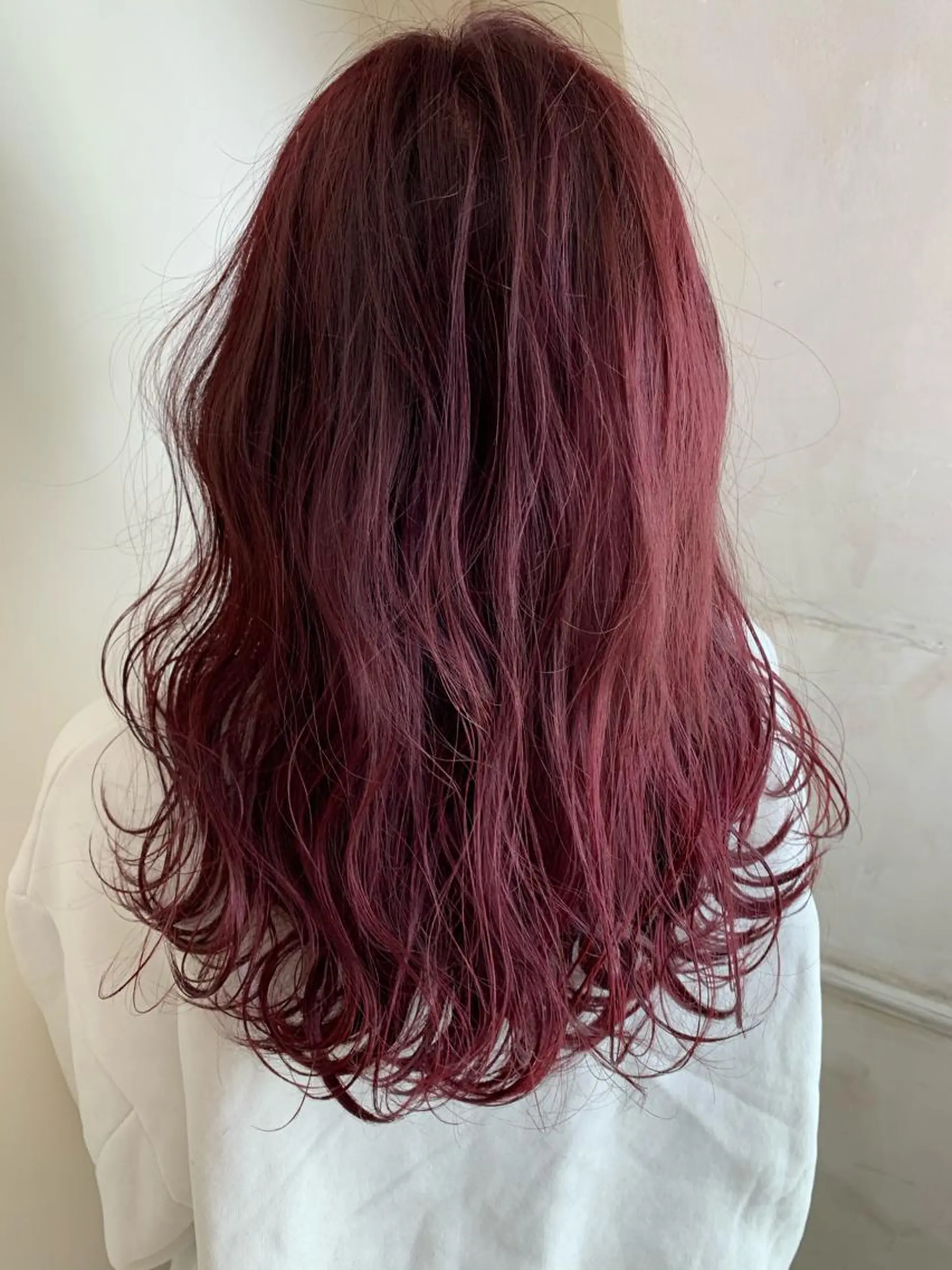 セミロング カラー ピンクカラー nameless髪質 改善ブリーチ心斎橋のヘアスタイル