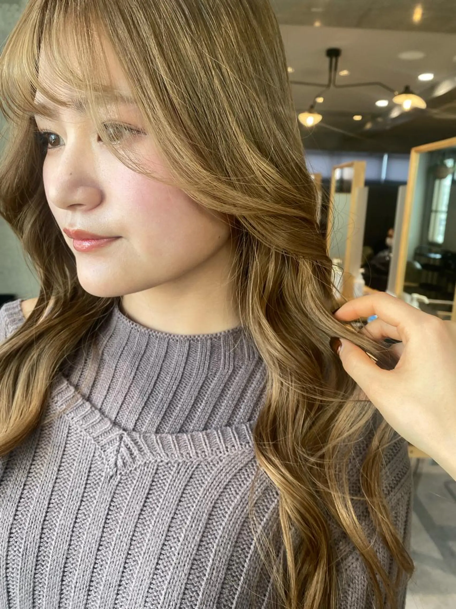カラー AO所属・RISAKO 艶髪モテヘア🎀府中のヘアスタイル