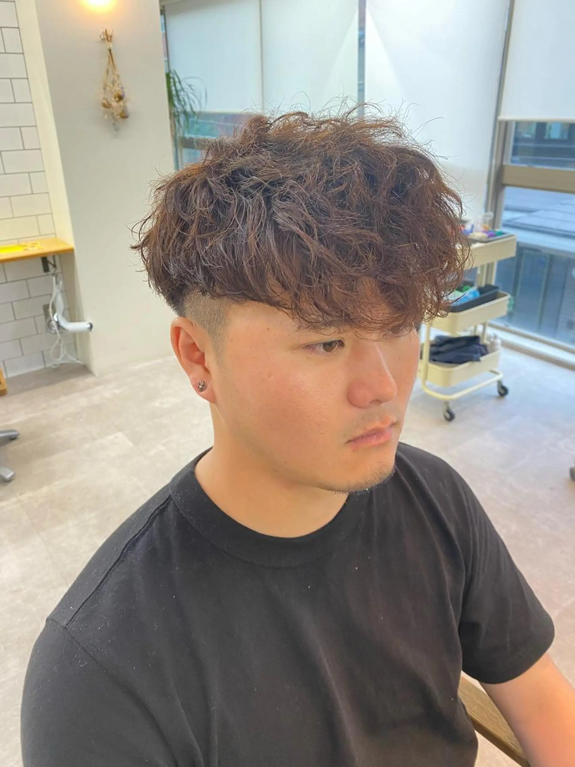 カラー パーマ メンズ メンズパーマ スペインカール カット パーマ シャドウパーマ/ 波巻パーマYu-Kiのヘアスタイル