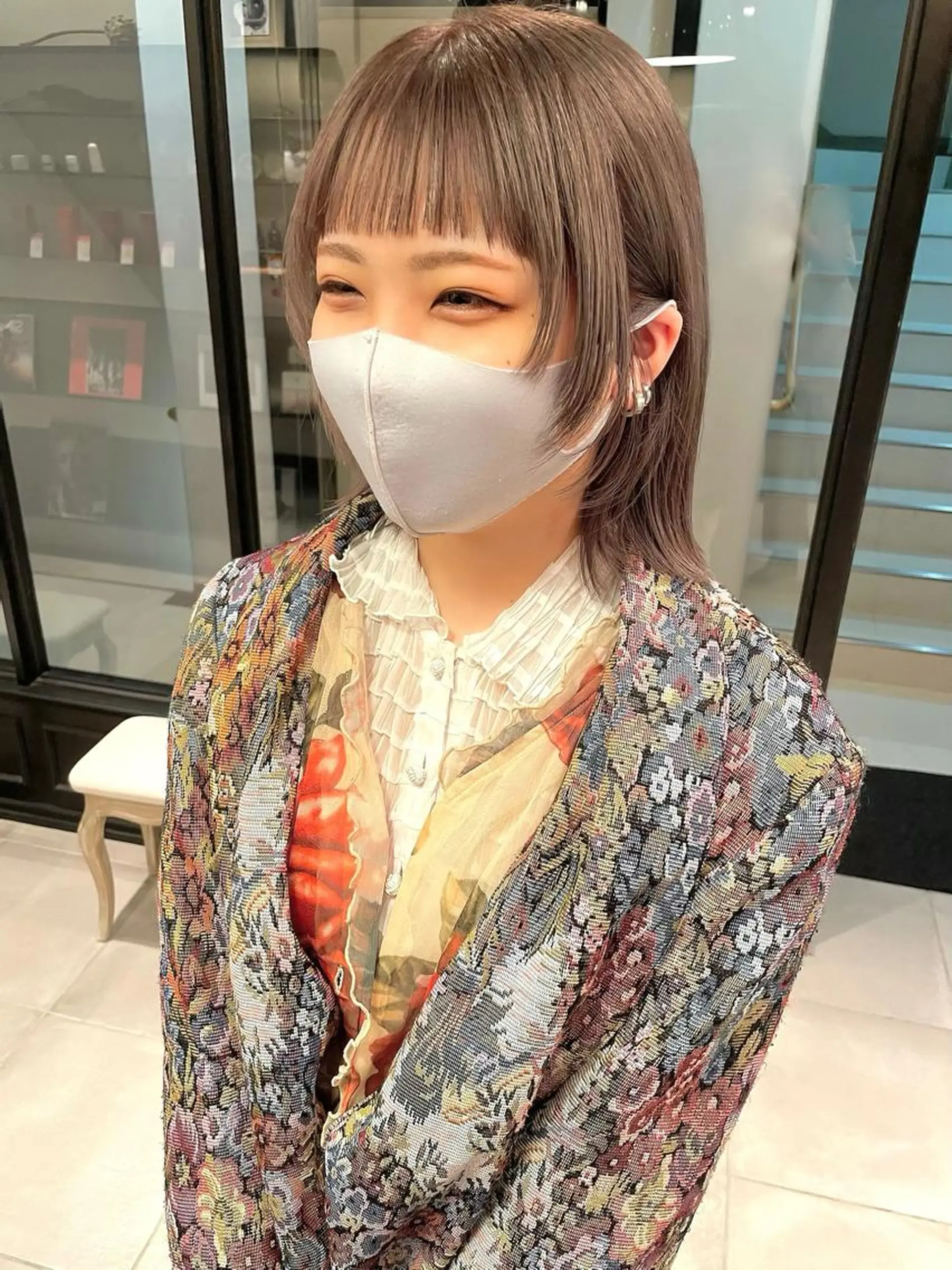 ミディアム ヘアカラー 中澤 美緒のヘアスタイル