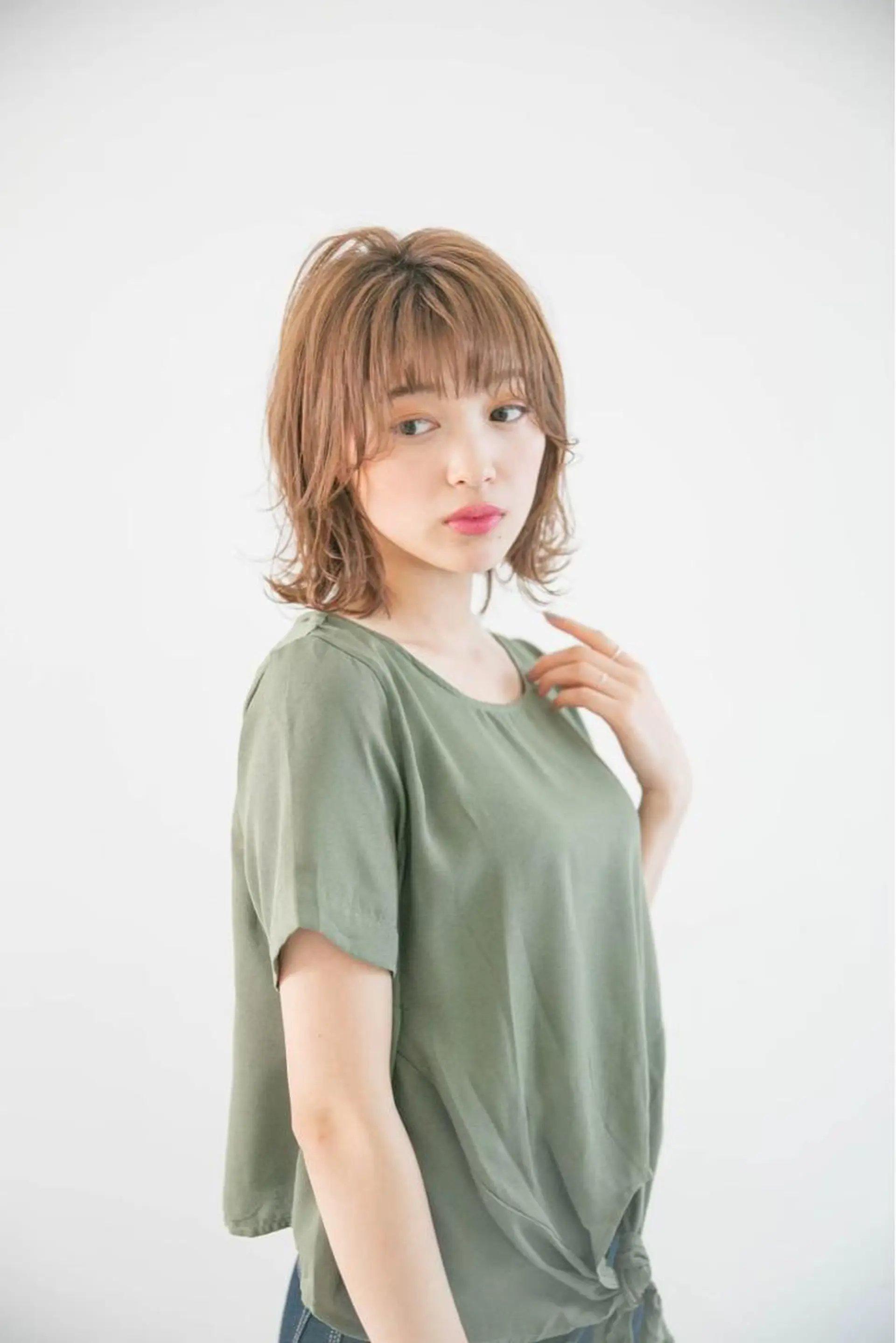 ミディアム 髪質改善ストレート、 カラー清野雄大のヘアスタイル