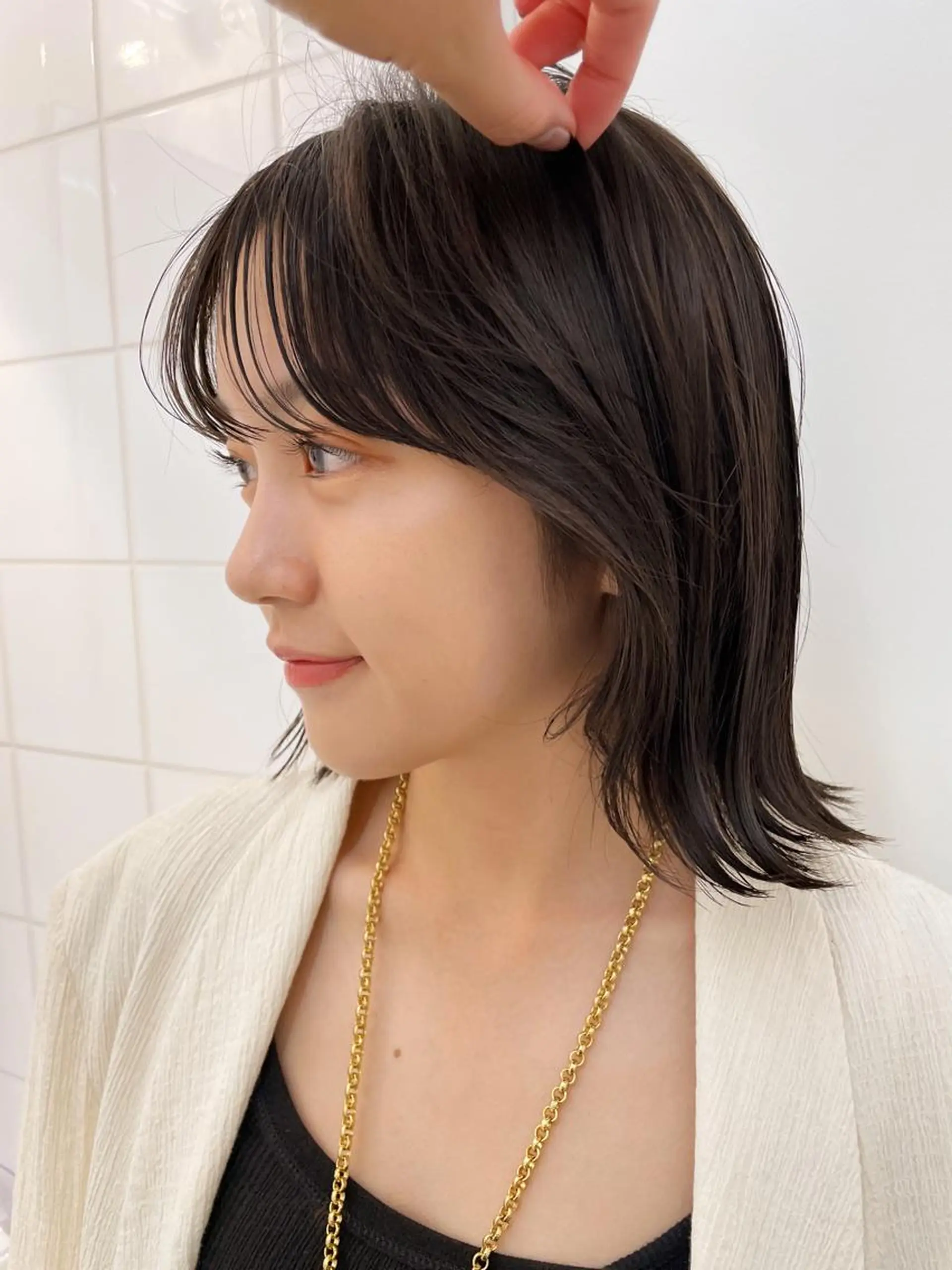 ミディアム カラー パーマ 💖美髪矯正💖 辻未侑のヘアスタイル