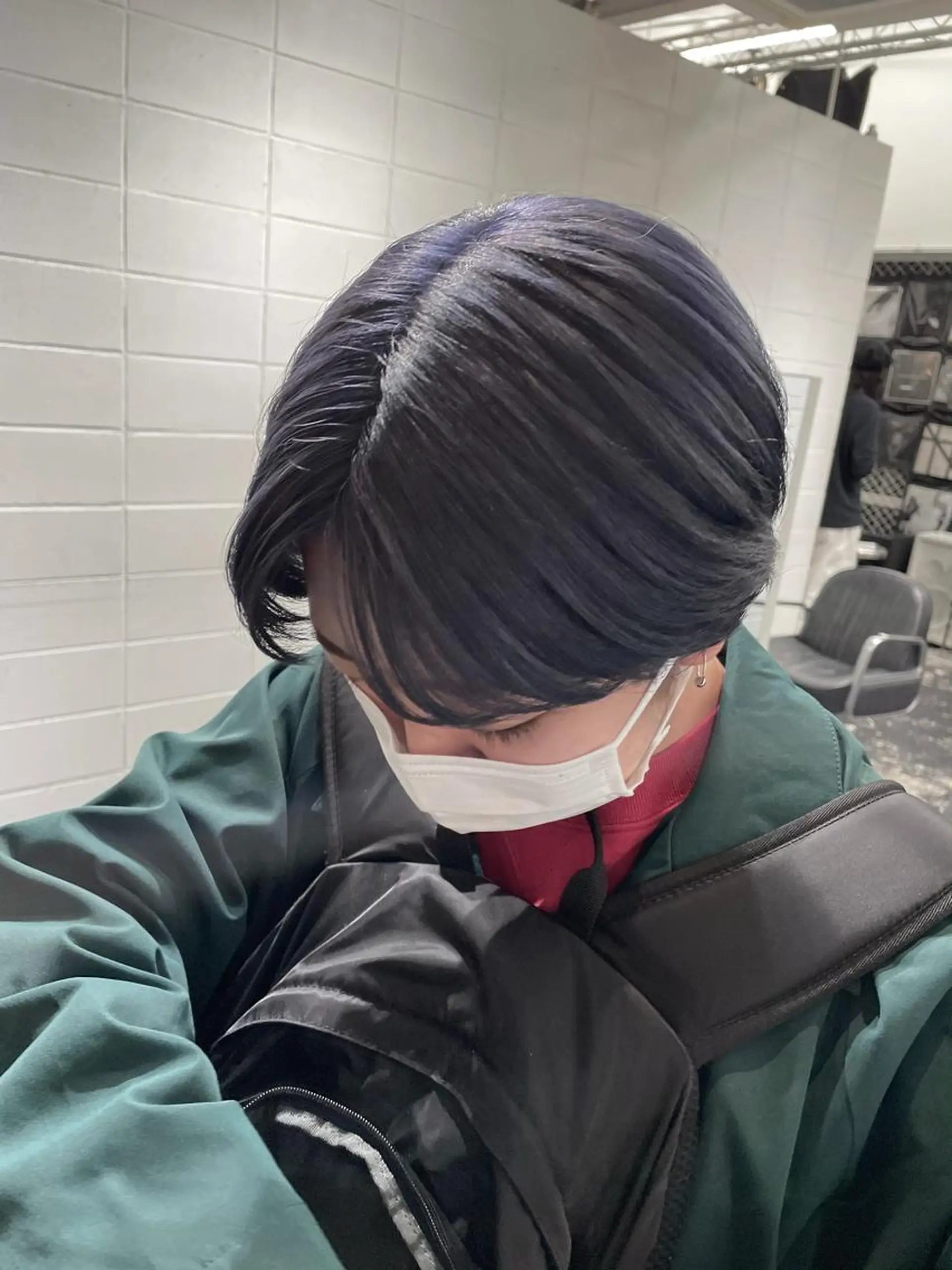 ショート カラー ヘアアレンジ ブリーチ ブルーカラー シルバー カット ヘアカラー トリートメント 艶ハイトーン/ヘア アレンジAYAKAのヘアスタイル