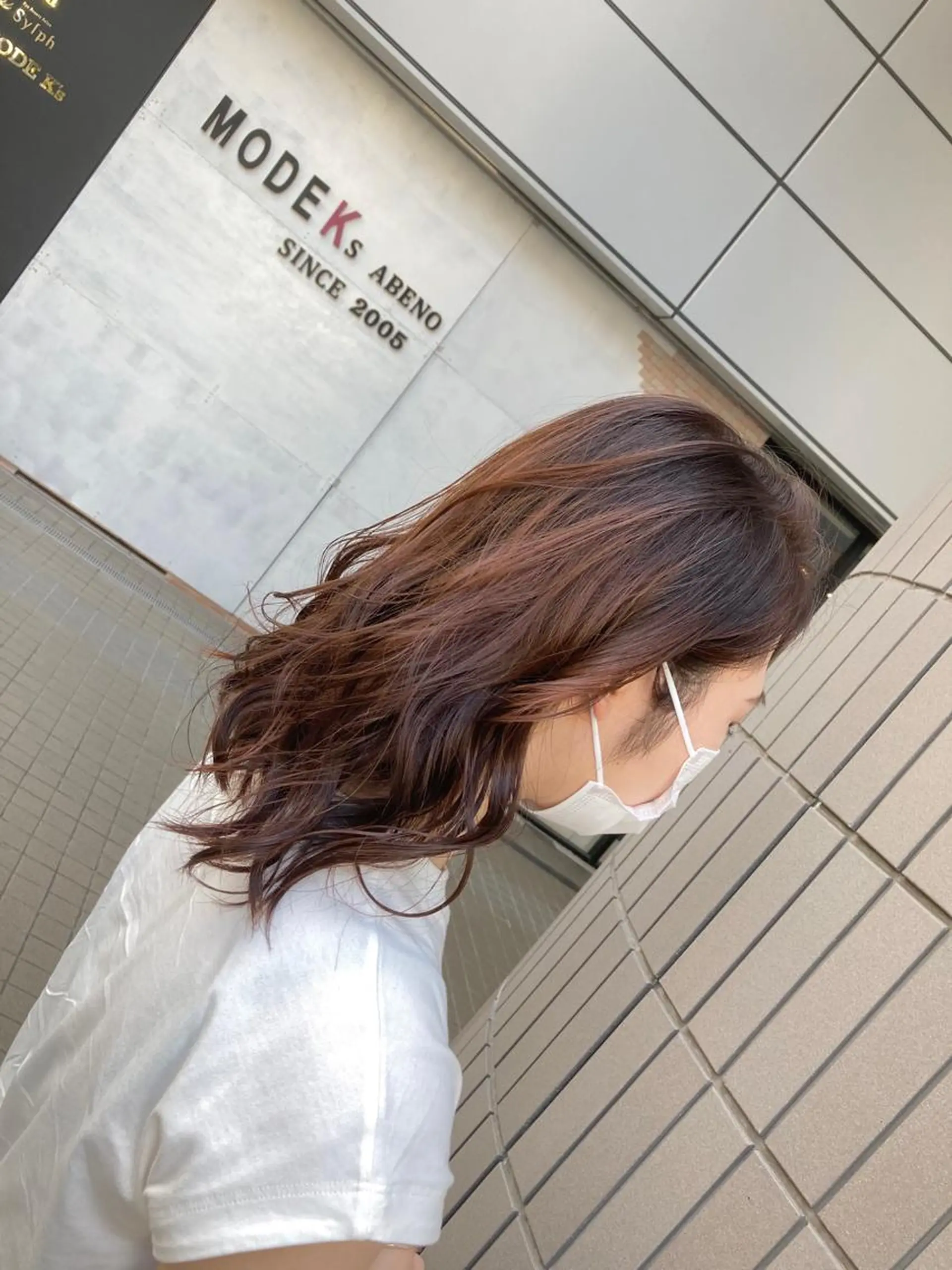 ミディアム カラー ベージュカラー オレンジ オレンジベージュ カット トリートメント SHAFT Ieiriのヘアスタイル