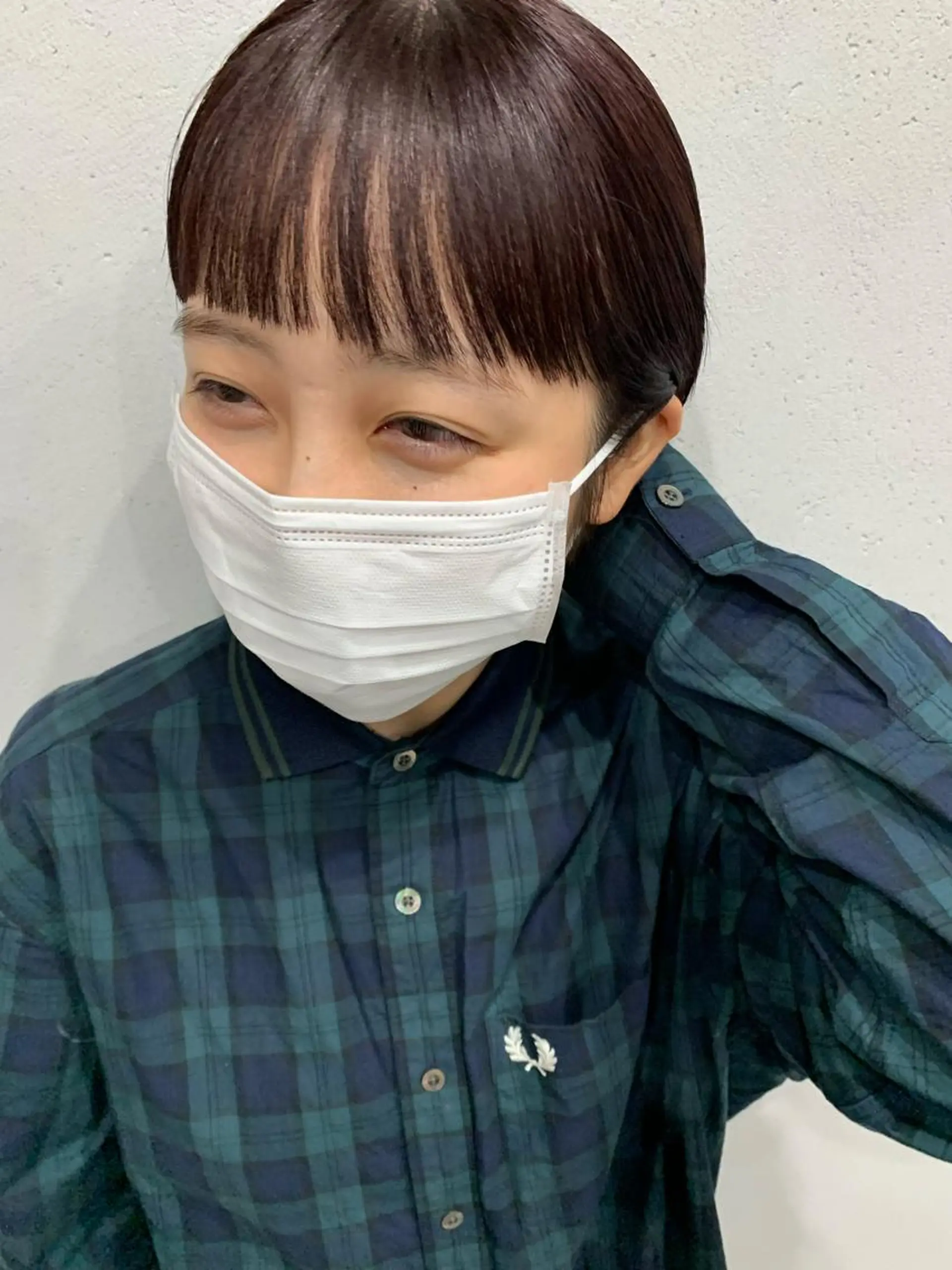 ショート カラー ボブパーマコテ巻き風 パーマNo1深江秀平のヘアスタイル