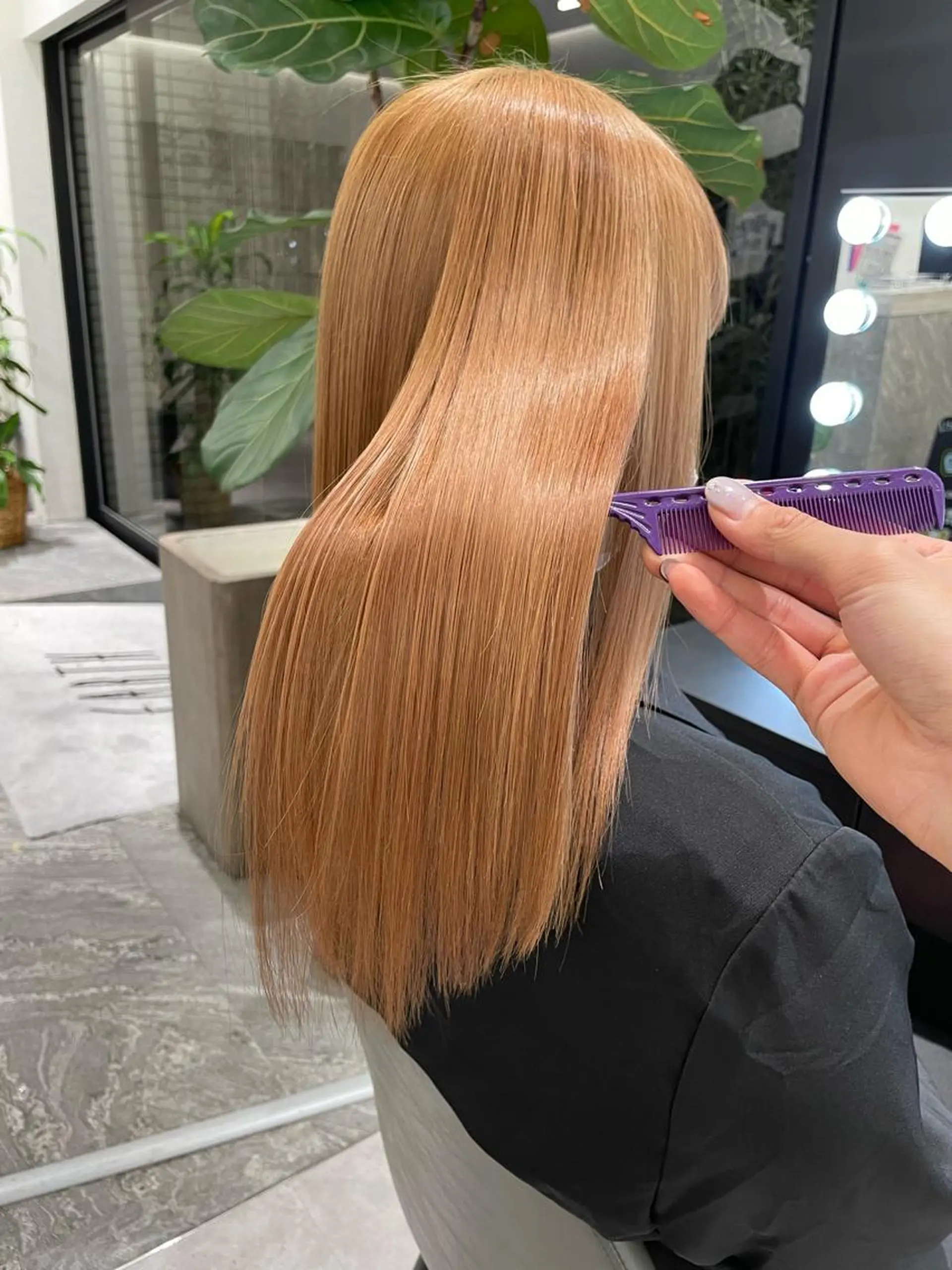 ロング 髪質改善 縮毛矯正 トリートメント 酸性ストレート Reginavita栄所属・パーマ×メッシュ/ 本日空き○/岡本一真のヘアスタイル