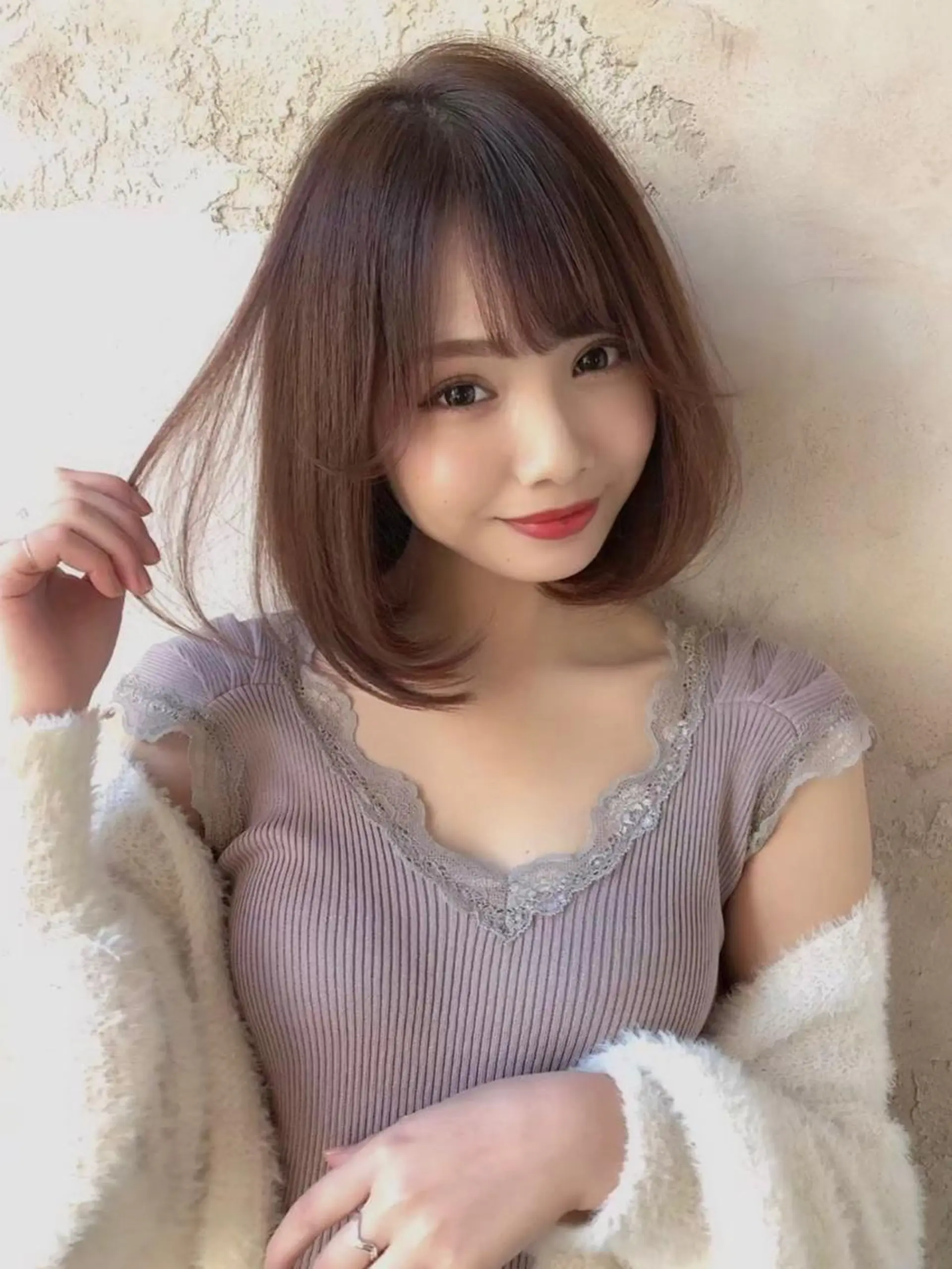 ミディアム カット ヘアカラー トリートメント 代表山口ひな 髪質改善のプロのヘアスタイル