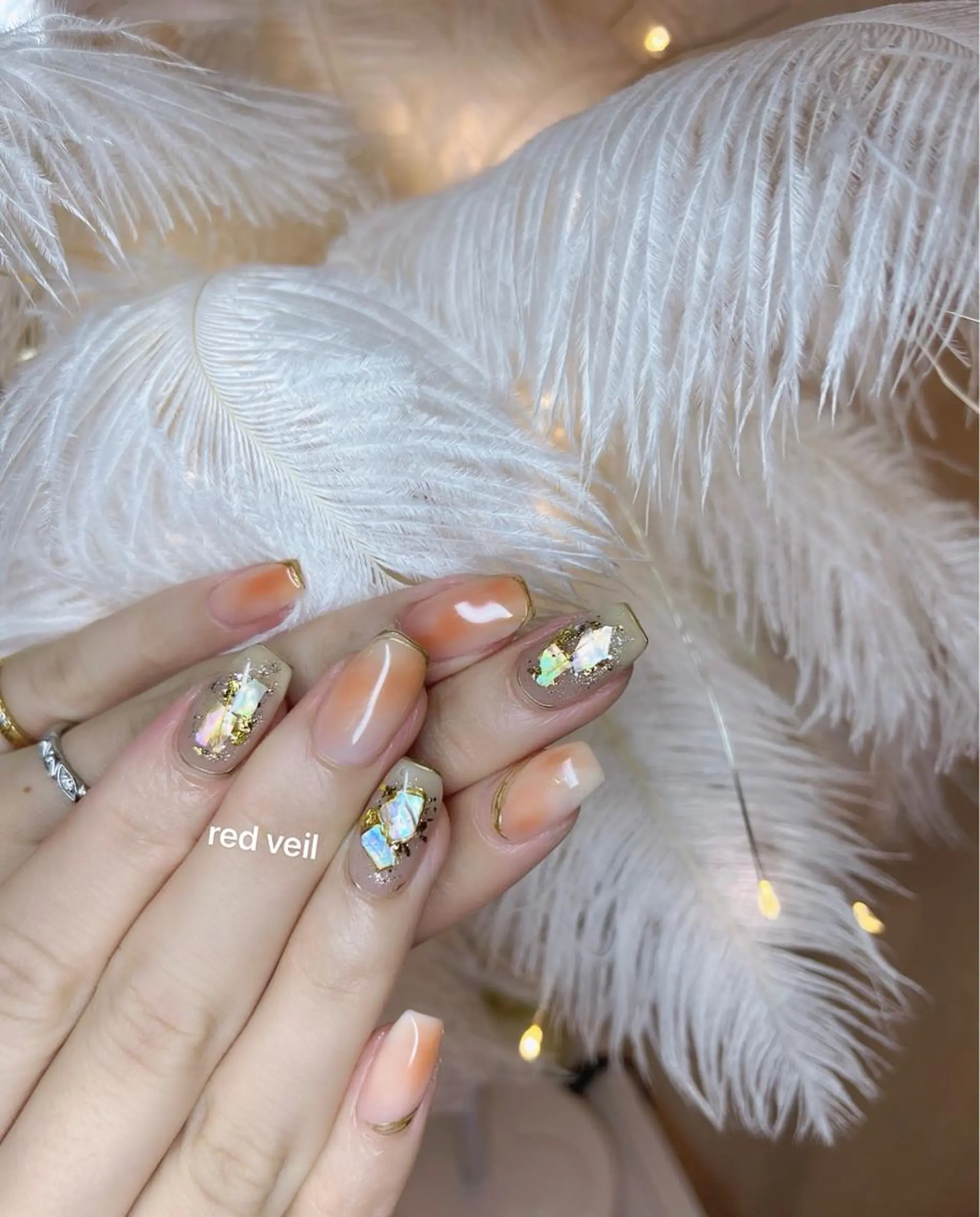 セミロング ネイル ハンドネイル 長さ出し専門 nynaのネイルデザイン