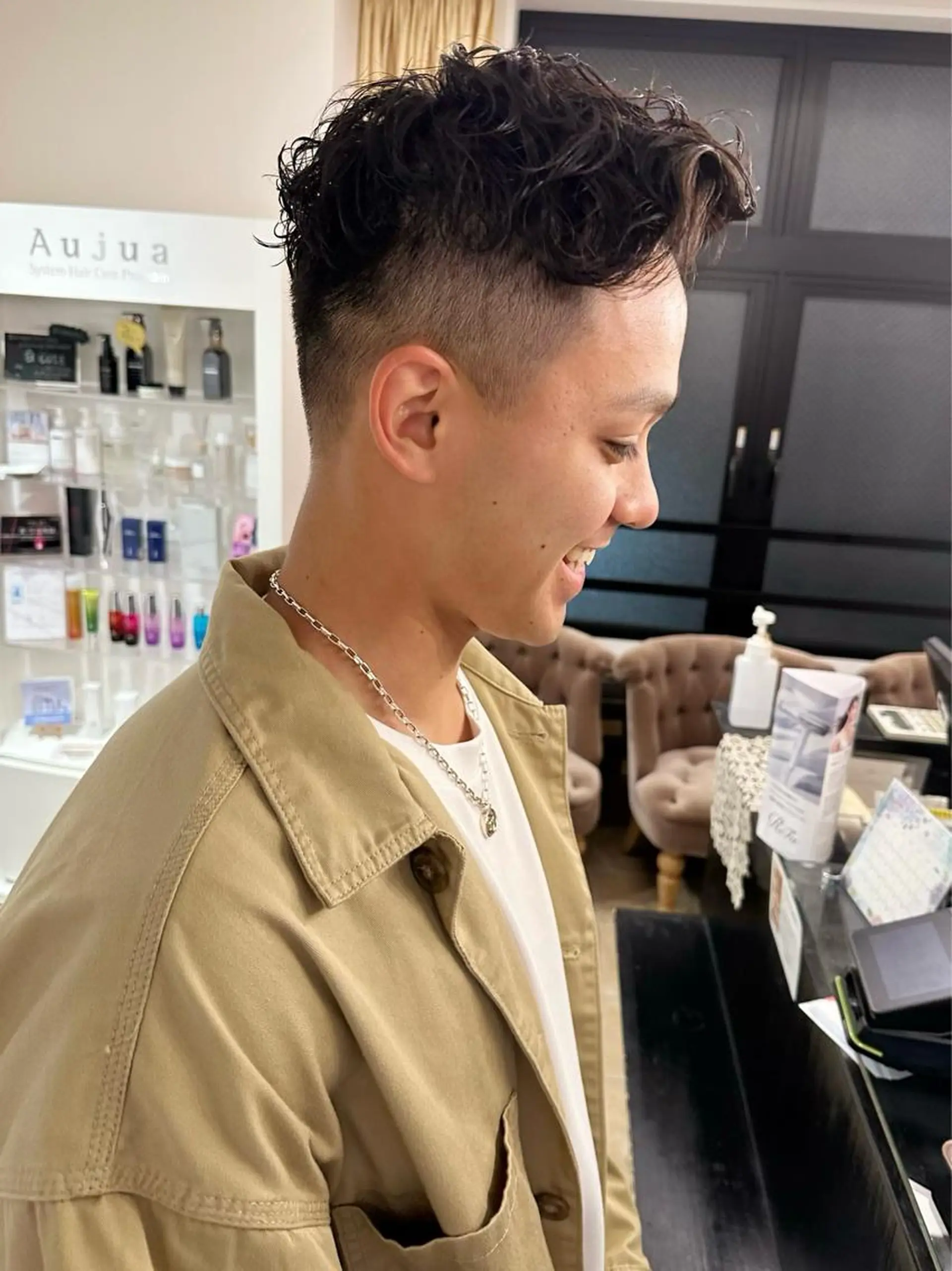 パーマ メンズ カット 増渕 駿介のヘアスタイル