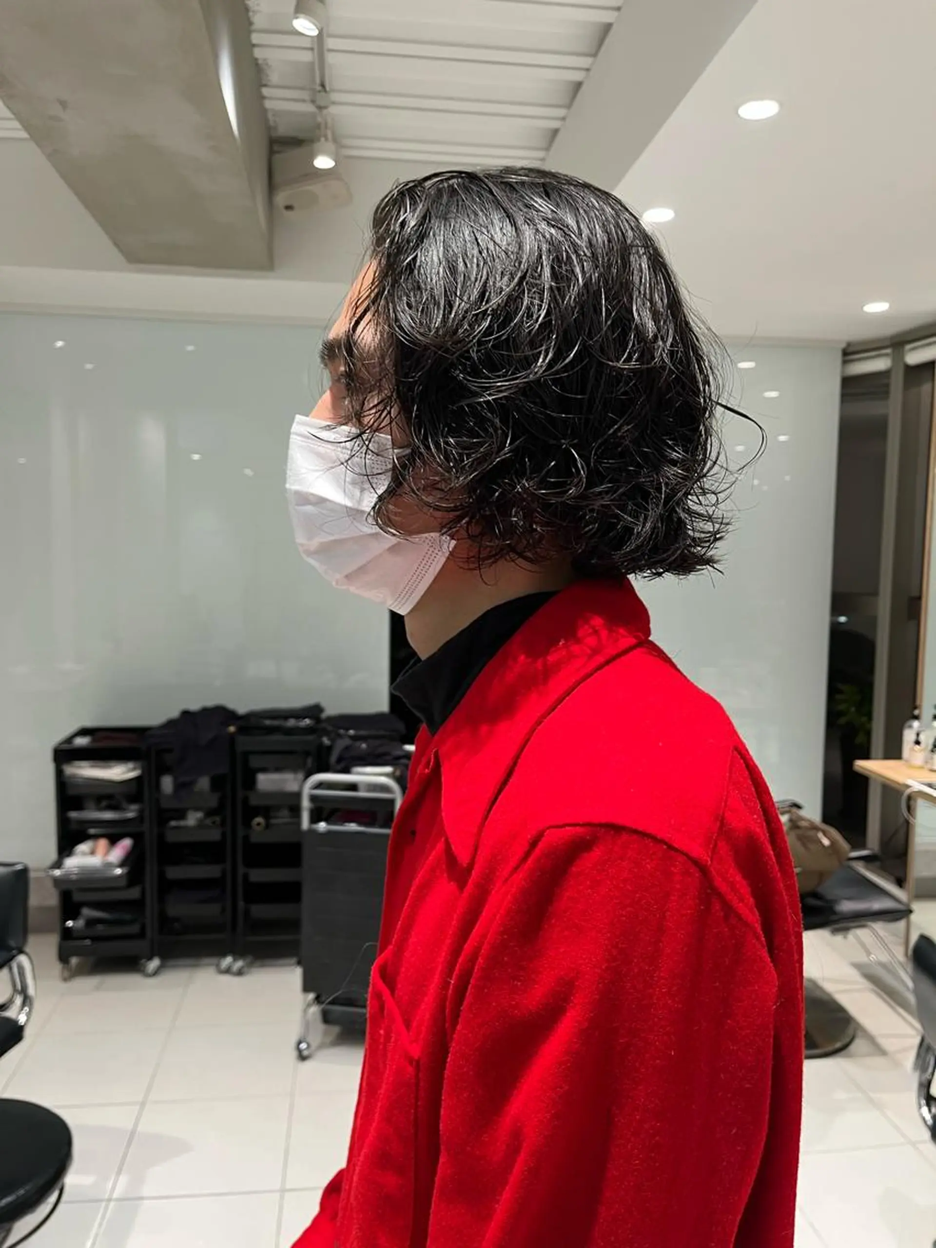 ショート パーマ メンズ メンズブリーチ メンズインナーカラー メンズパーマ ラベンダーベージュ ラベンダーブラウン stylist ◎RUKI.のヘアスタイル