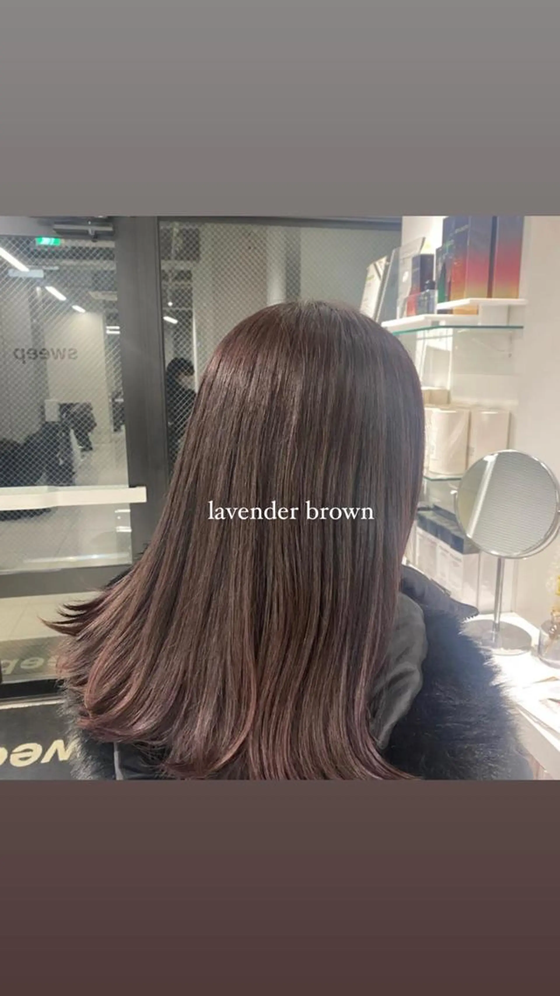 ミディアム カラー ブラウンカラー ラベンダーカラー ねいるとあいの店キュプレ橘通店所属・harua キュプレ/アイリストのマツエク・マツパデザイン