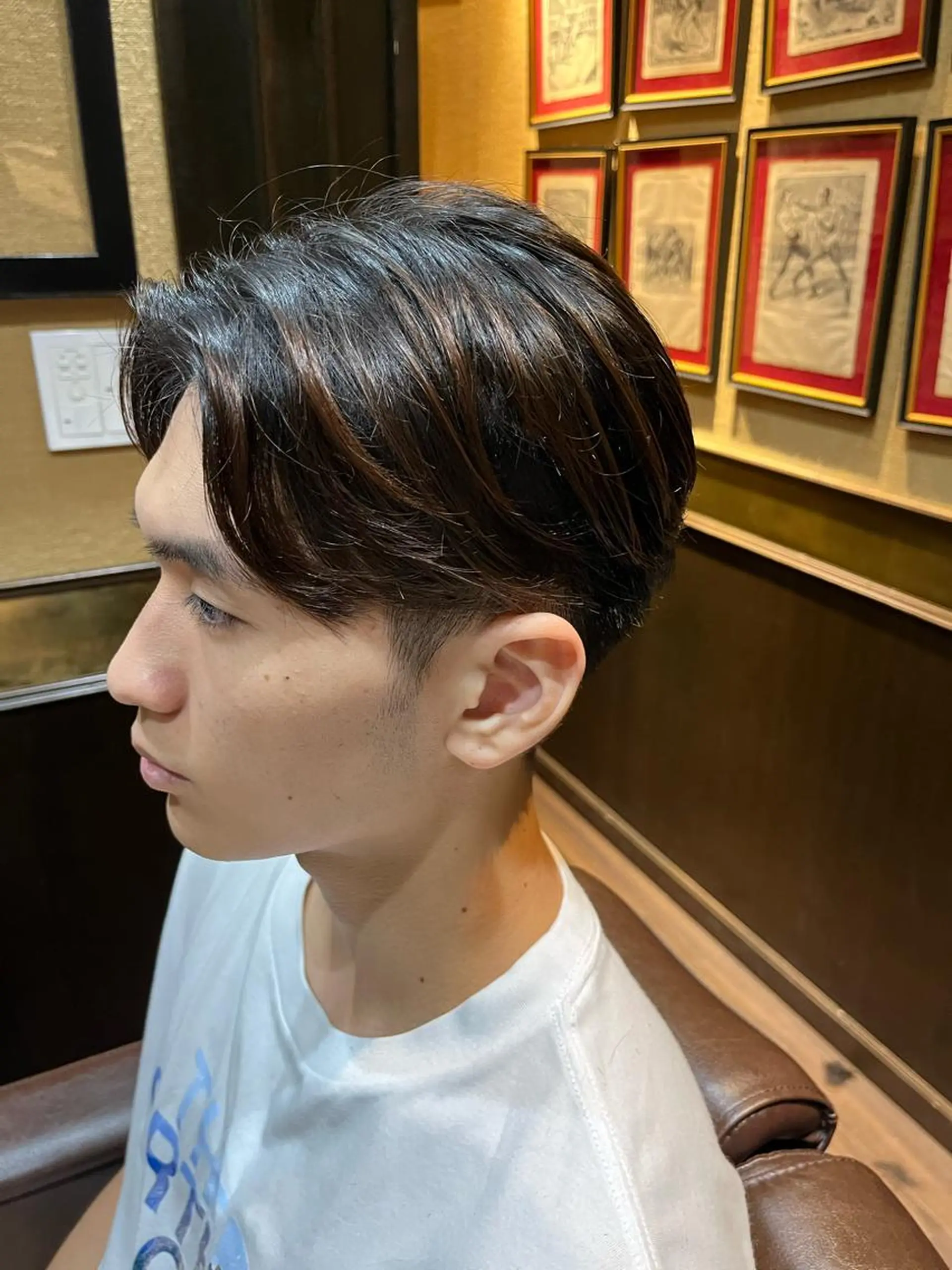 ショート メンズ センターパート ハンサムショート ショートヘア UNTRACE -BARBER SHOP所属・工藤 千織のヘアスタイル