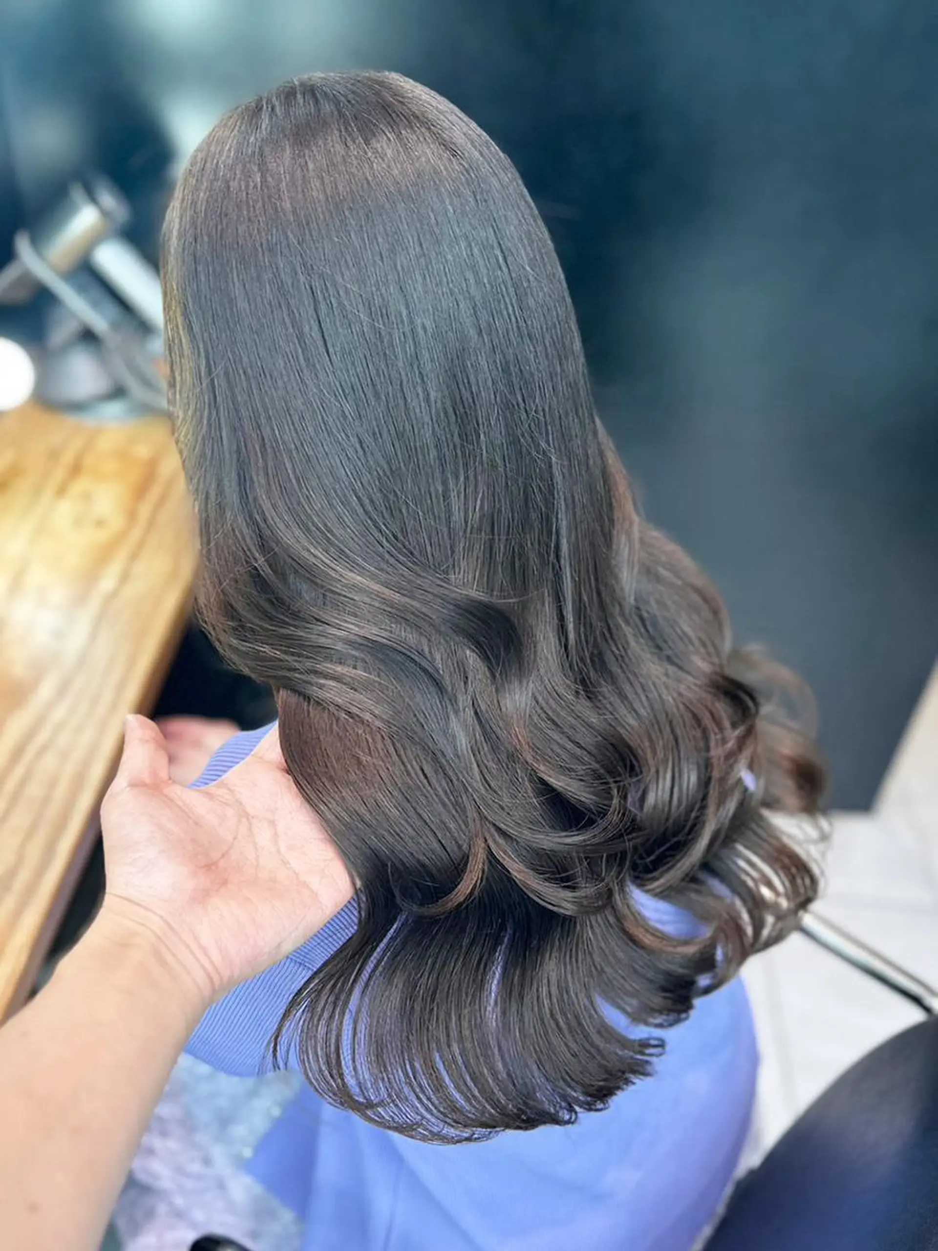 セミロング カラー パーマ ヘアアレンジ グレージュ カット ヘアカラー トリートメント ITbyALBUM 八王子店のヘアスタイル