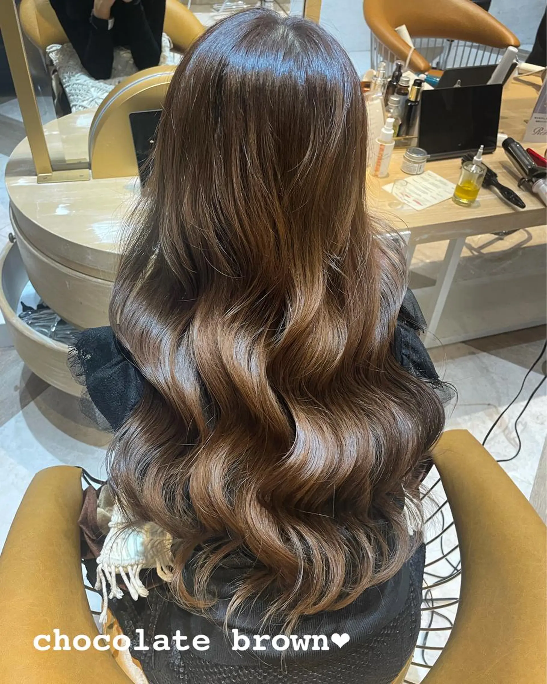 ロング カット ヘアカラー トリートメント Kanami/韓国風 /艶カラーのヘアスタイル