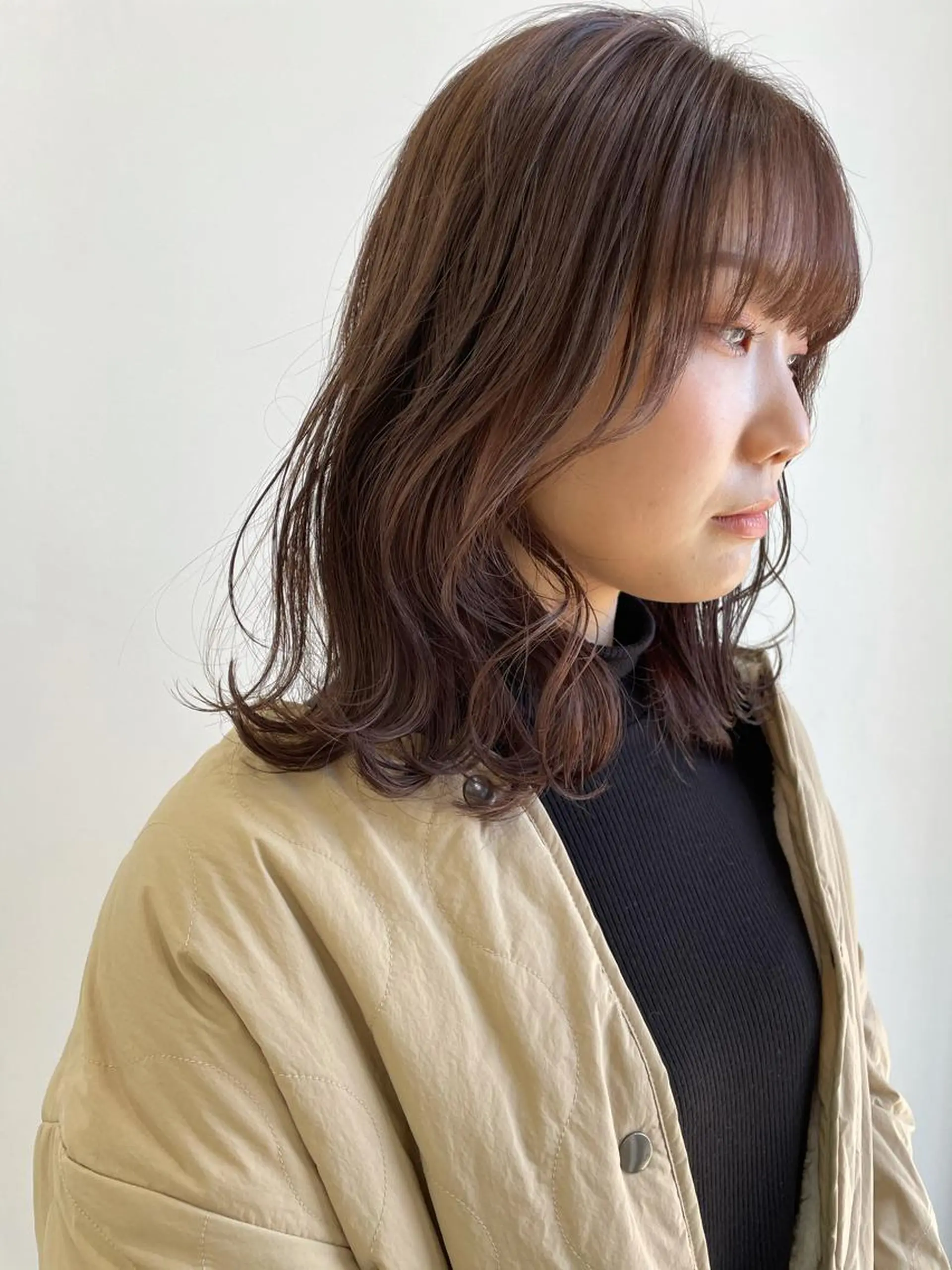 ミディアム カラー パーマ 💖美髪矯正💖 辻未侑のヘアスタイル