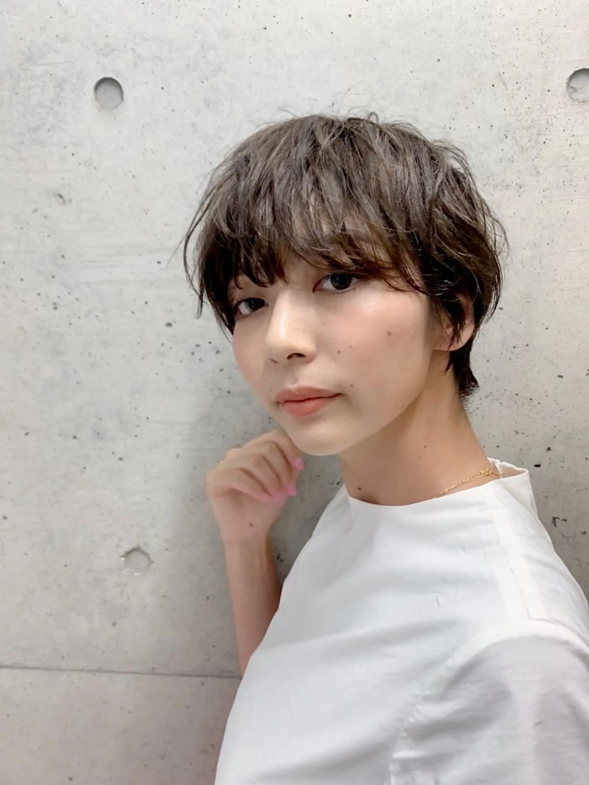 ショート パーマ ハンサムショート 似合わせカット ショートヘア ヘアセット Libre×Reco所属・Libre 西野圭一のヘアスタイル