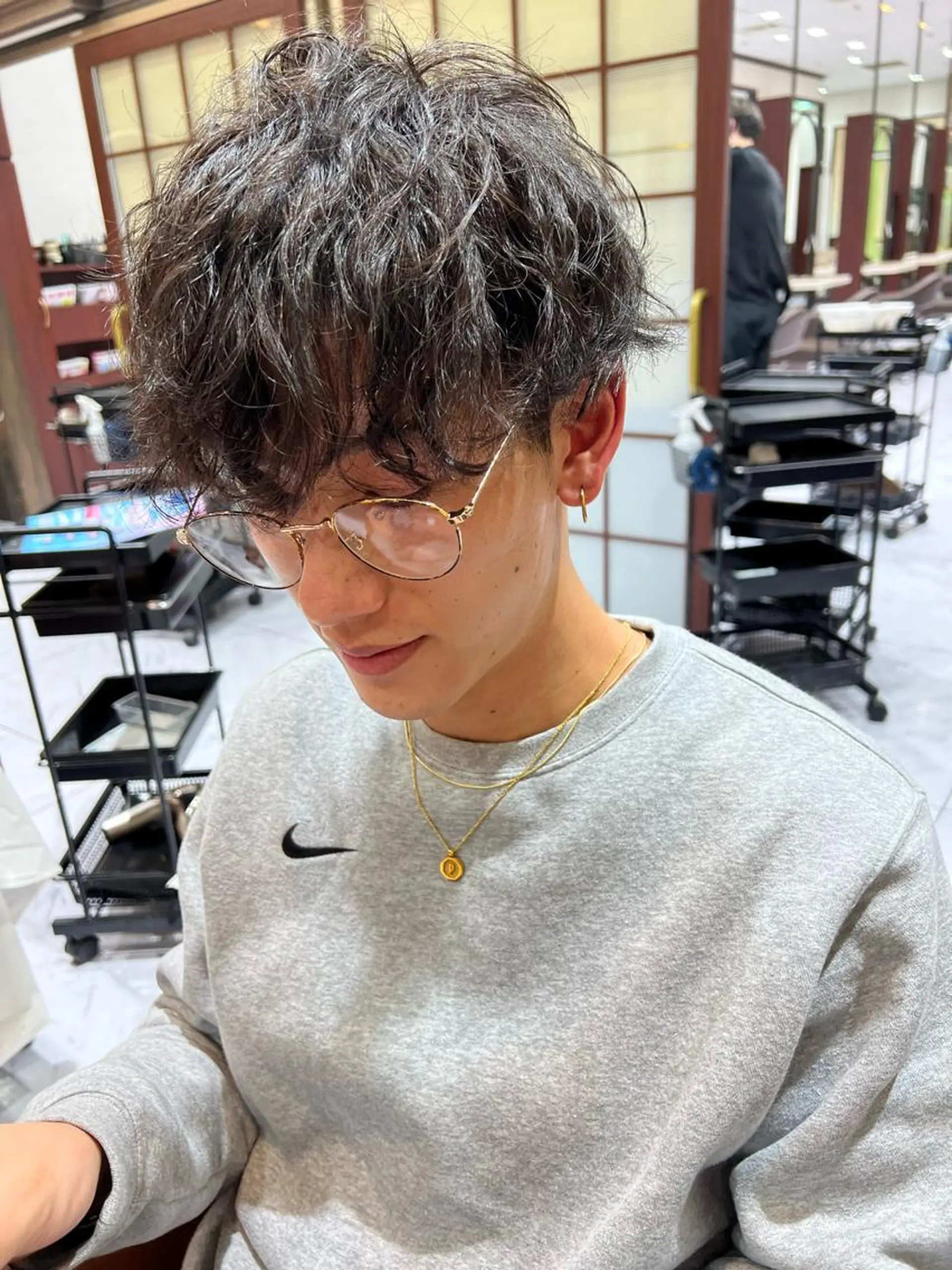 パーマ メンズ カット パーマ 立川🫧似合わせ 艶髪✨あんどうゆうかのヘアスタイル