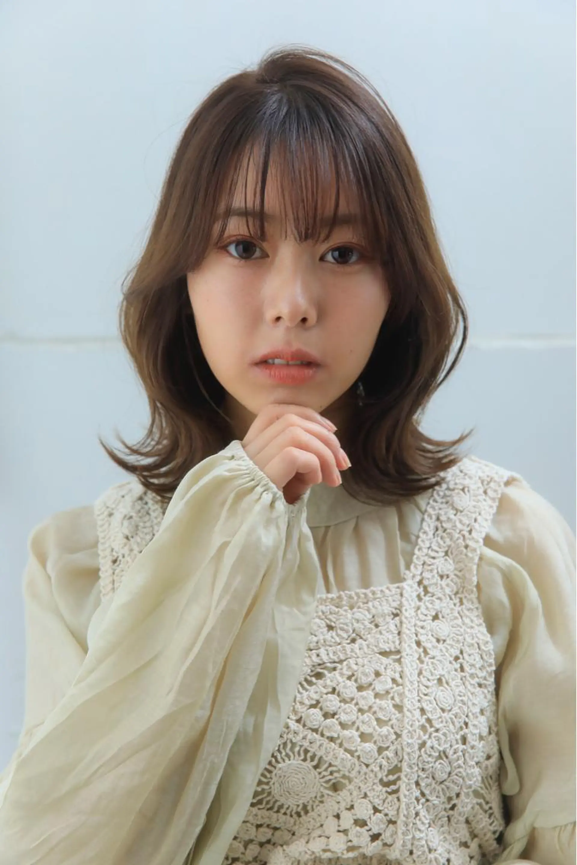 ミディアム コテ巻きパーマ/韓国 パーマ/佐野のヘアスタイル