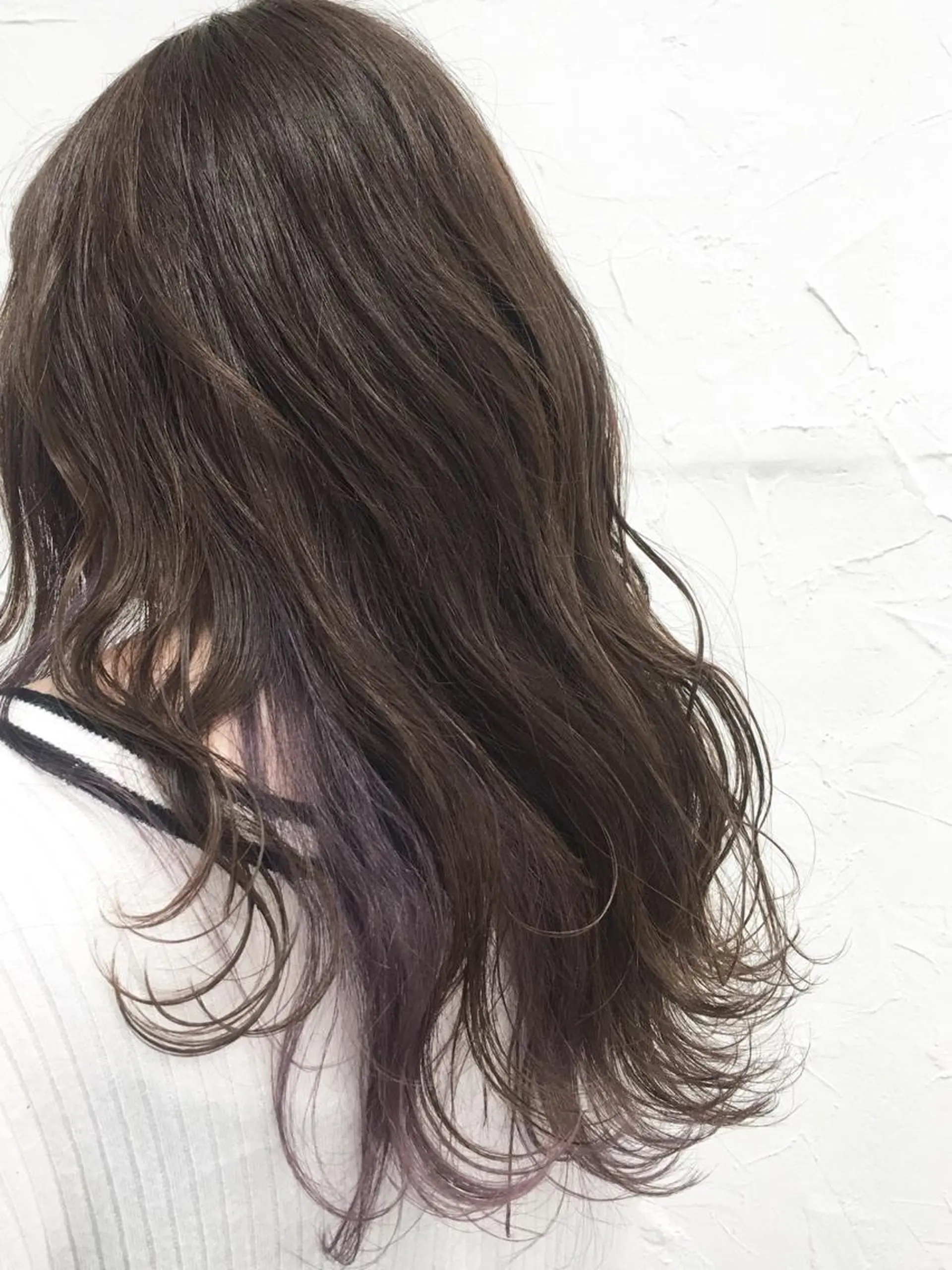 セミロング カラー 大人垢抜け ダブルカラー【上野】のヘアスタイル