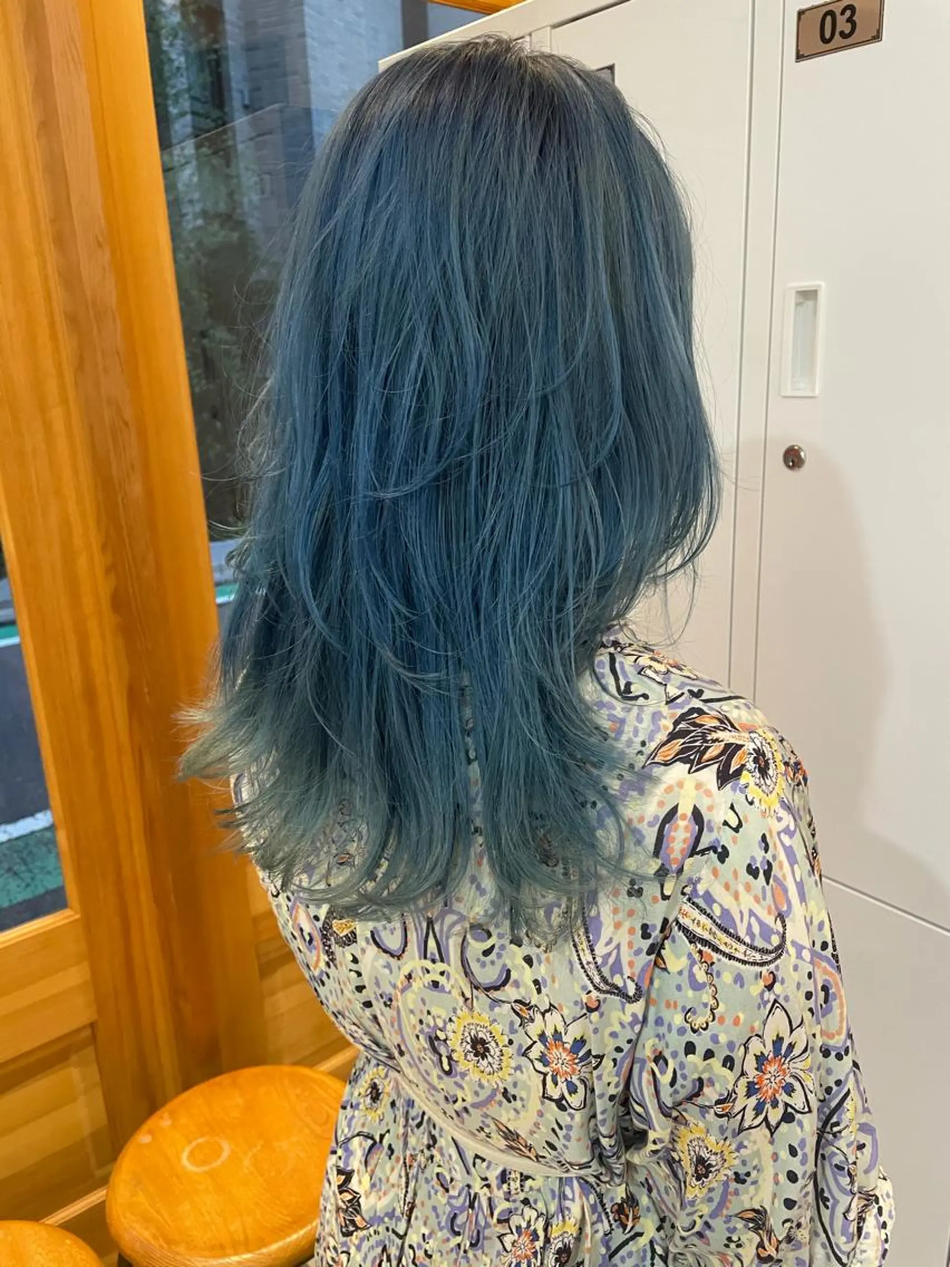 セミロング カラー ブリーチ ブルーカラー カット ヘアカラー トリートメント 中目黒🌼 🌼ハナのヘアスタイル