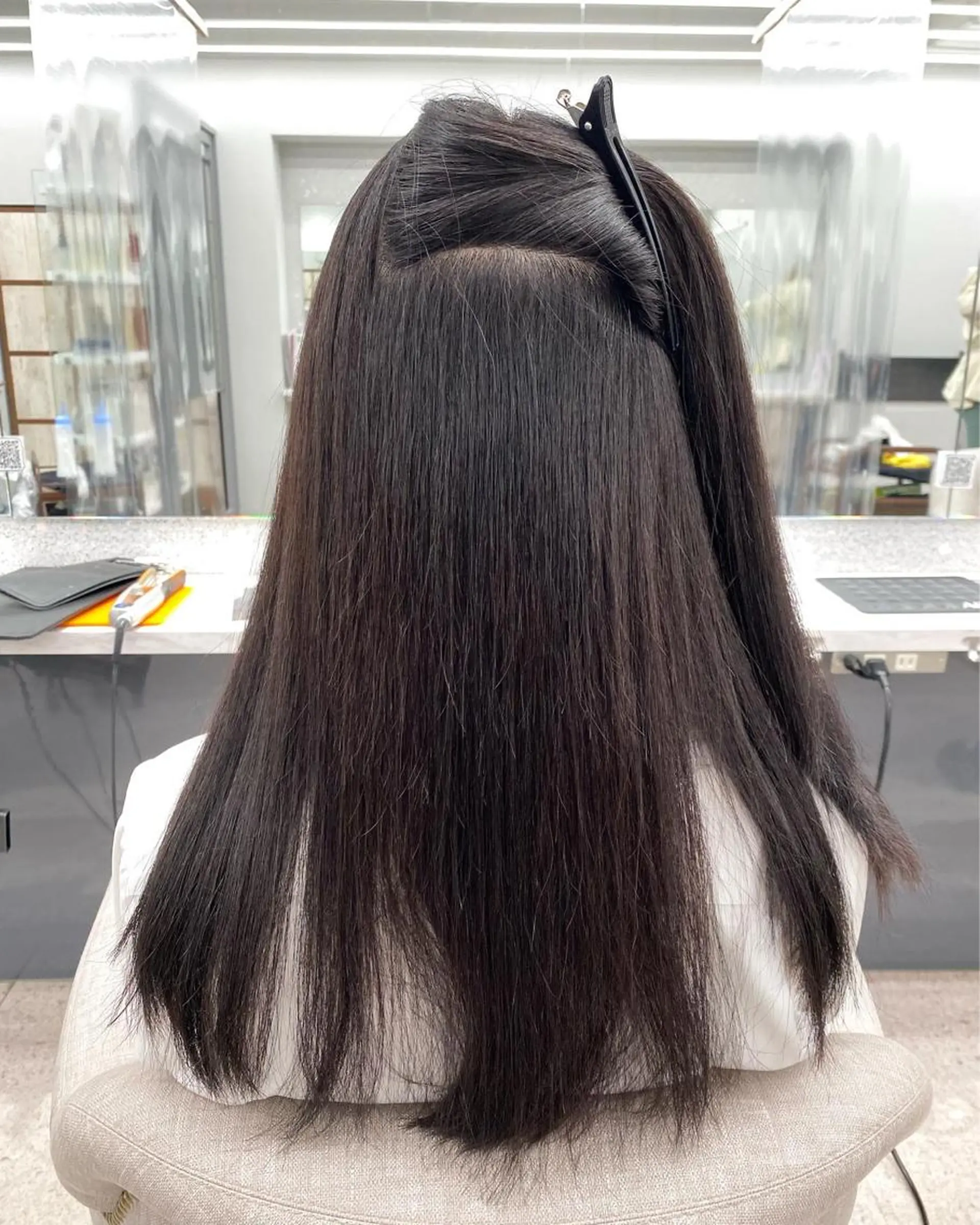 ロング 京都レイヤーカット/ 縮毛矯正/羽柴りくのヘアスタイル