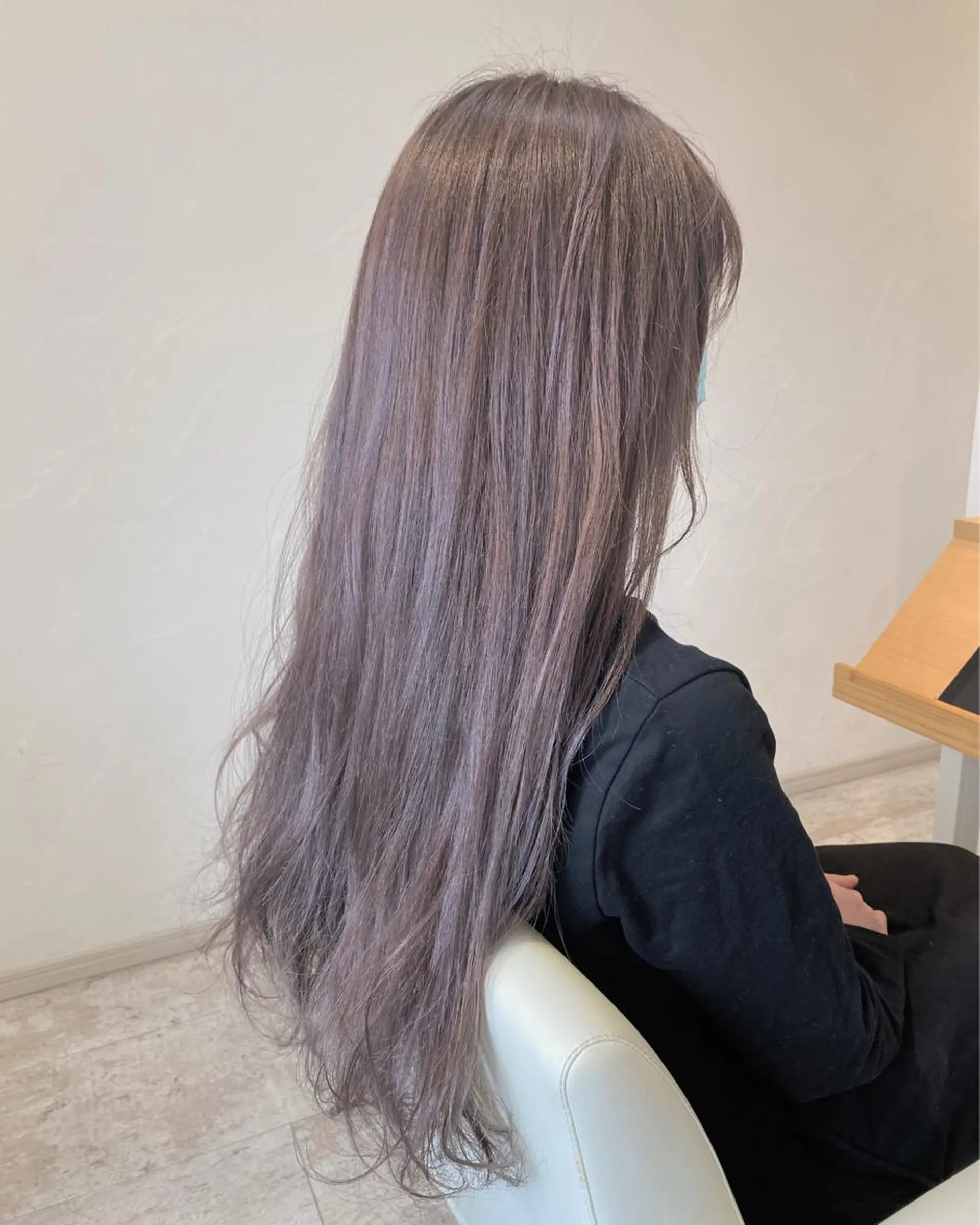 ロング カラー ブリーチなしWカラー /酸性ストレート河本のヘアスタイル