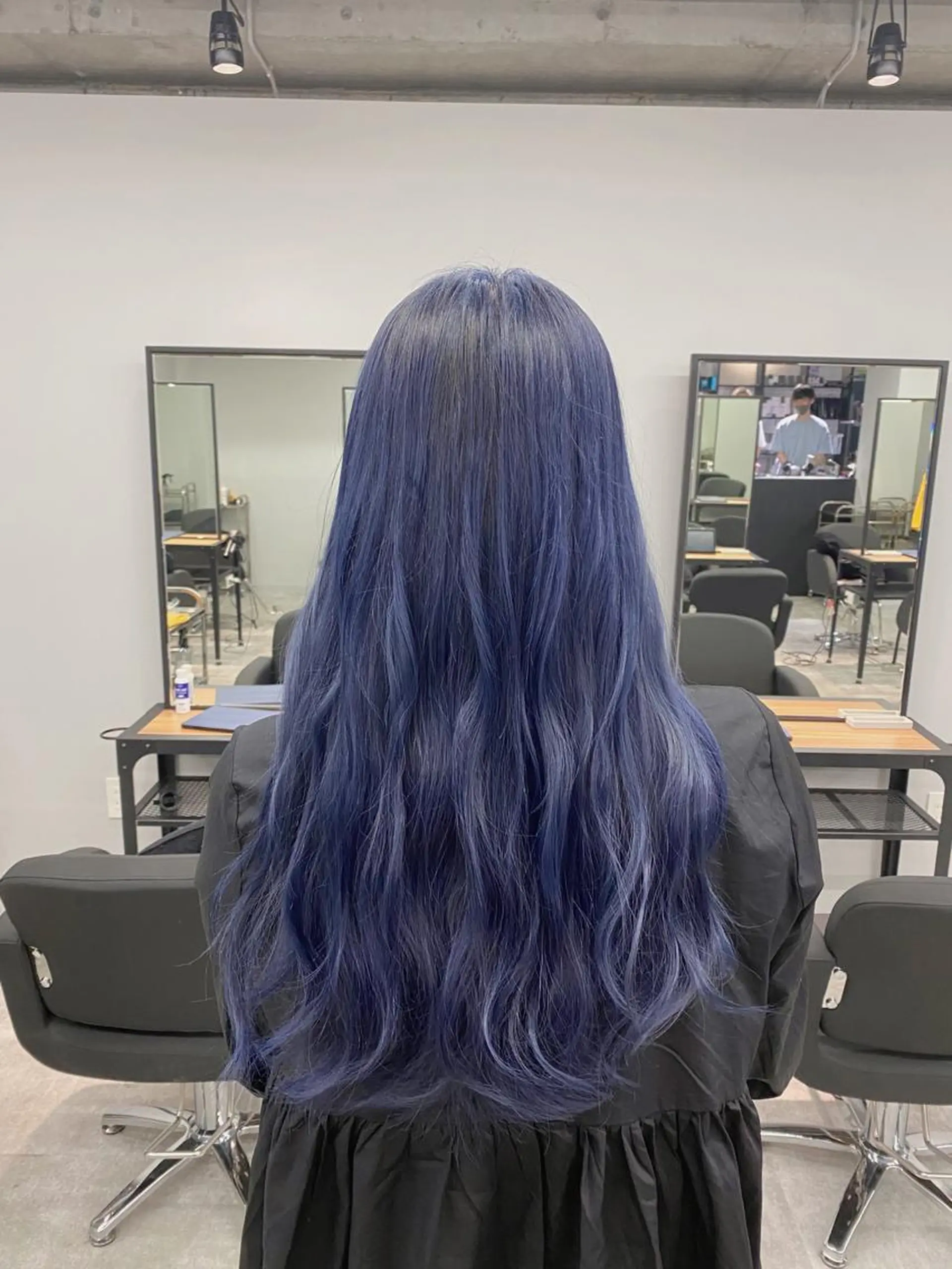 ロング カラー ブルーカラー ブルージュ esu天満所属・esu 天満のヘアスタイル