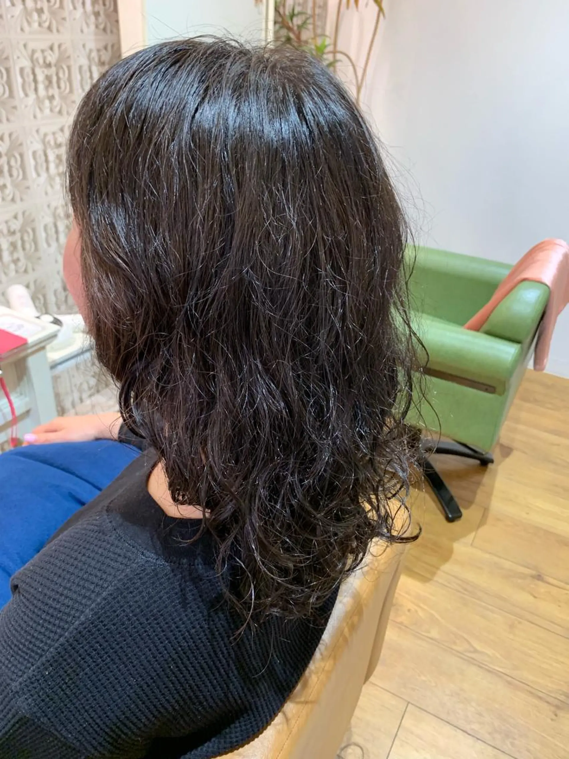 ミディアム パーマ ミディアムパーマ くせ毛 奥野 理香子のヘアスタイル